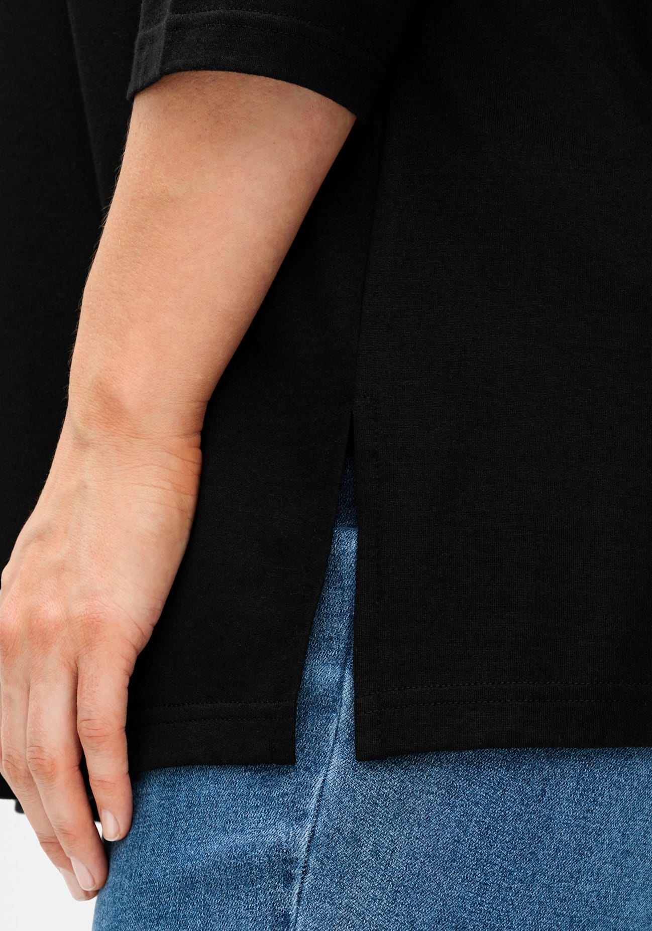 Sheego 3/4-Arm-Shirt »Rundhalsshirt«, (1 tlg.)