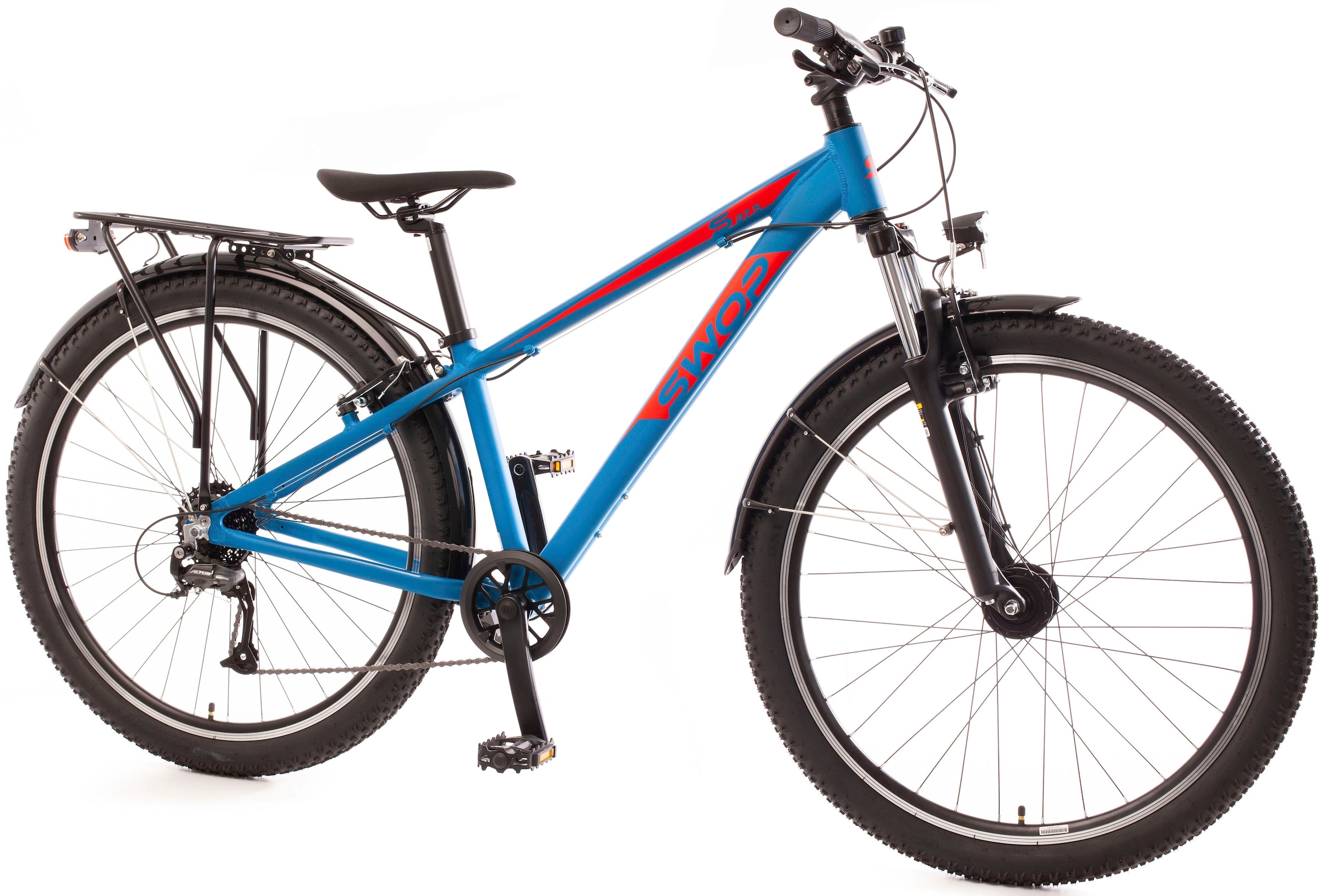 Bachtenkirch ATB »27,5" "SWOP" Jugendfahrrad matt-blau mit Federgabel«, 9 Gang, Shimano, Altus Schaltwerk, Kettenschaltung, für Damen und Herren, Kettenschaltung