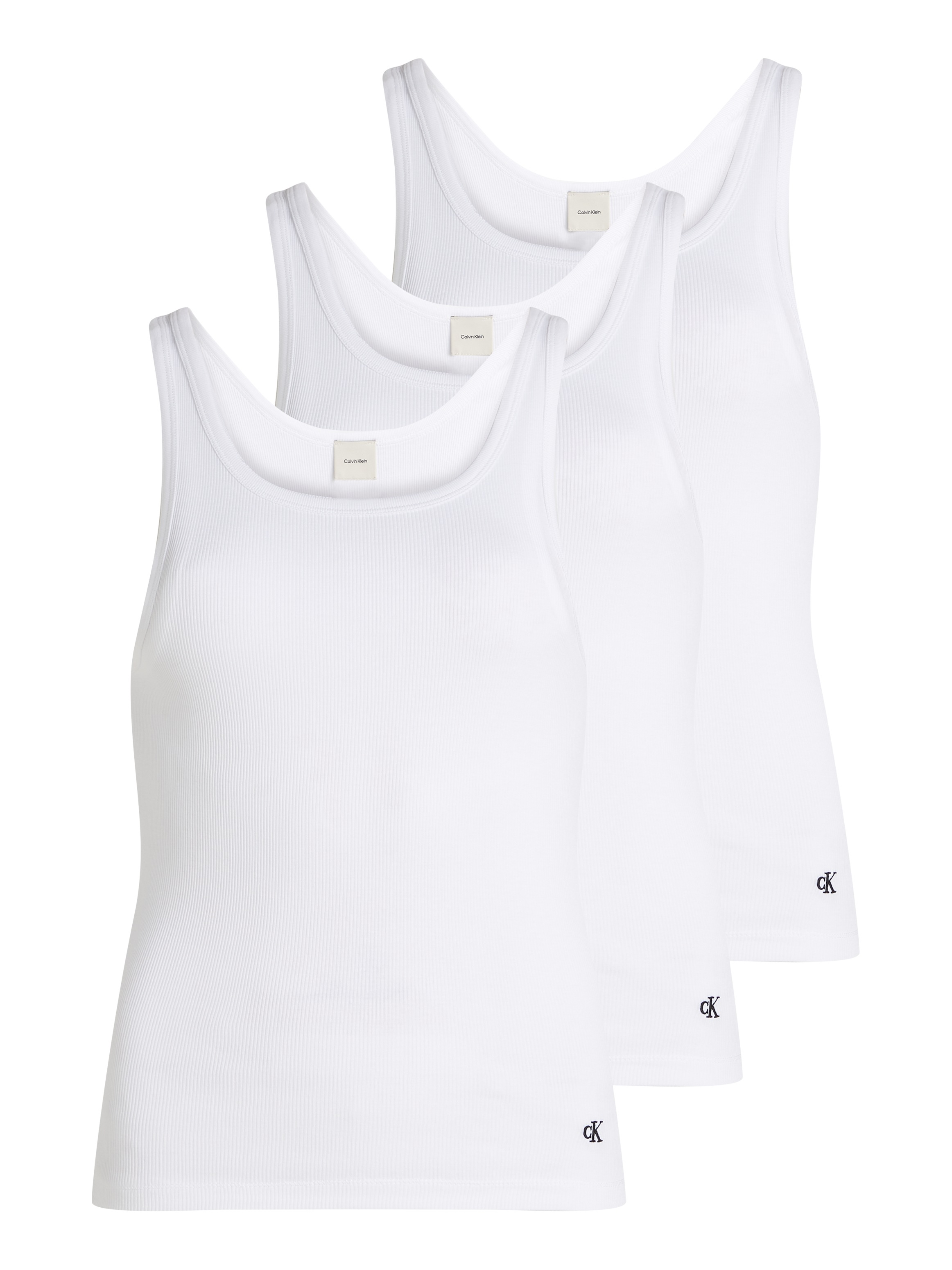 Calvin Klein Underwear Tanktop »SCOOP NECK COTTON TANK 3PK« Packung, 3er-Pack, 3 Stk. mit Logostickerei