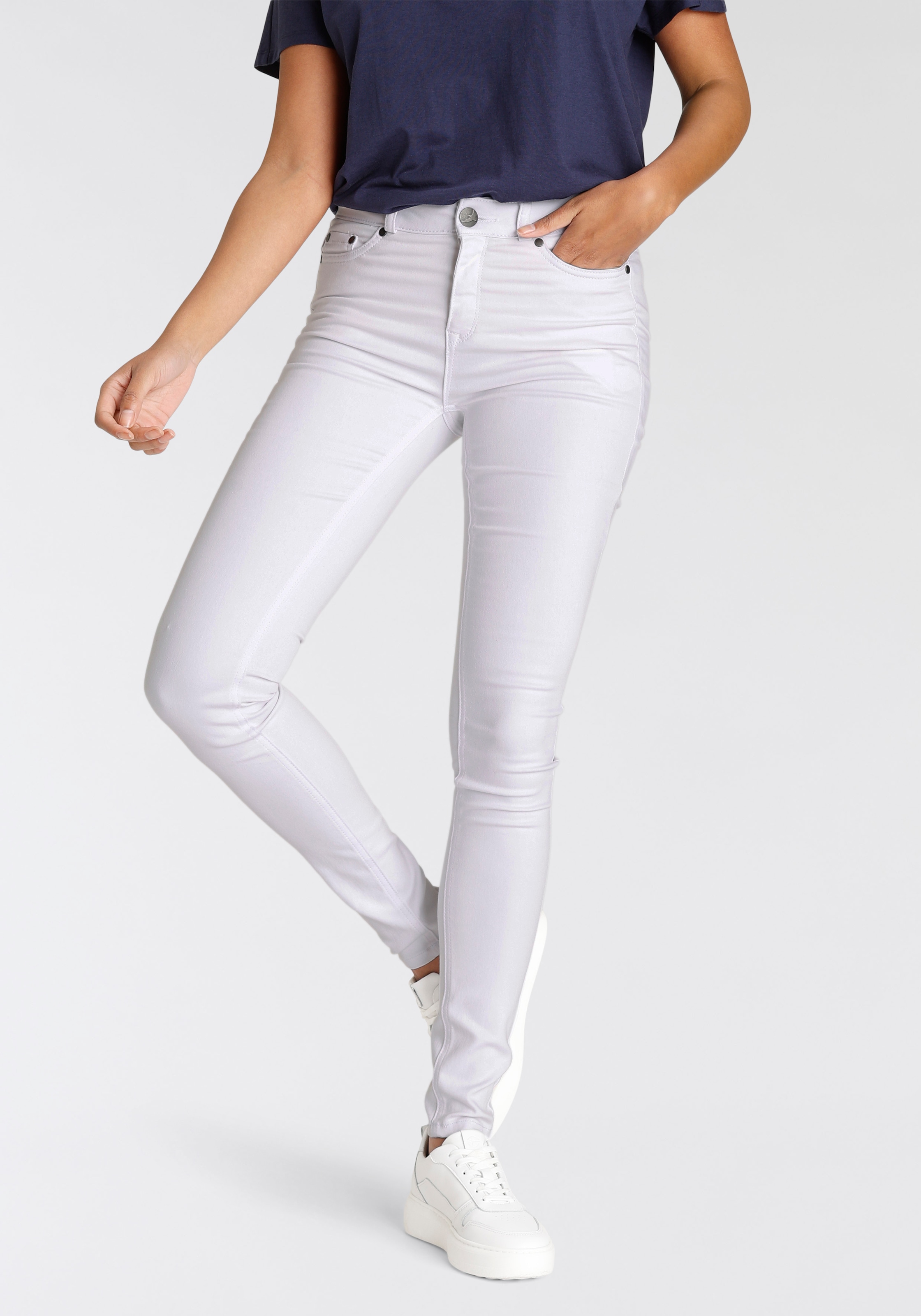 Arizona Skinny-fit-Jeans »Ultra Soft«, hohe Leibhöhe, lang, aus Baumwolle, Polyester und Elasthan