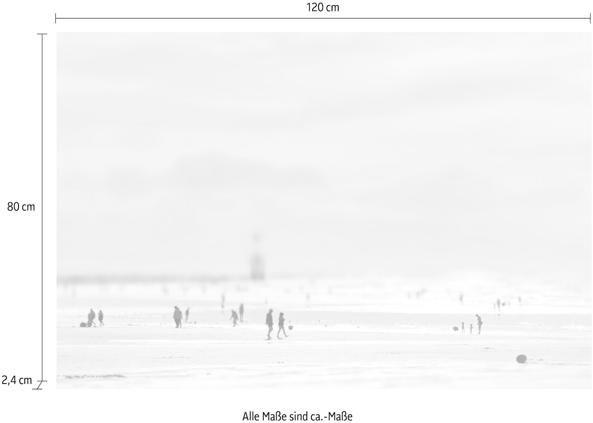 queence Acrylglasbild »Ebbe«, Strand-Strandbilder-Meer-Meer Bilder, Fine Art-Print in Galeriequalität