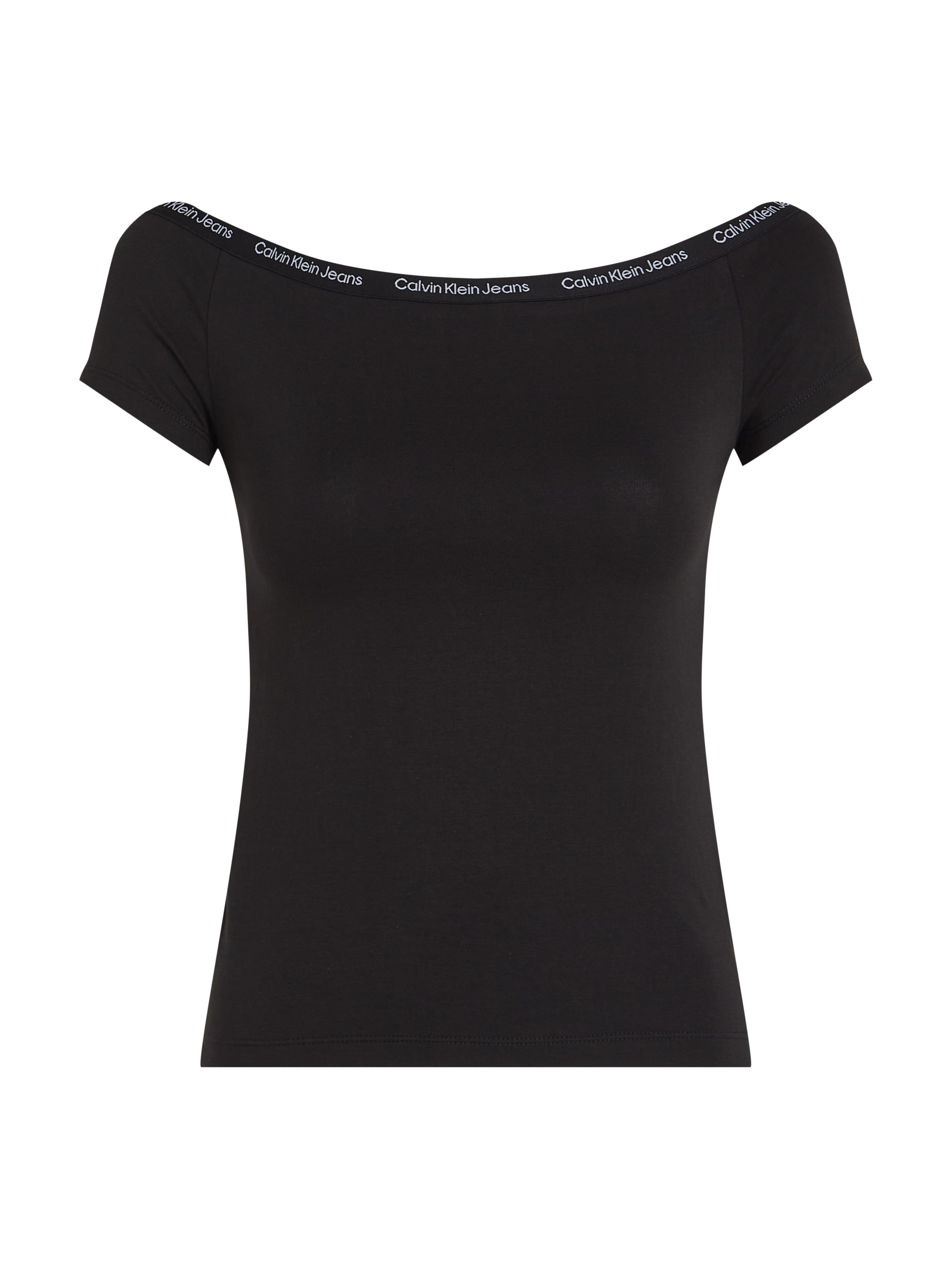 Calvin Klein Jeans T-Shirt »LOGO ELASTIC BARDOT TOP«, mit Logoschriftzug