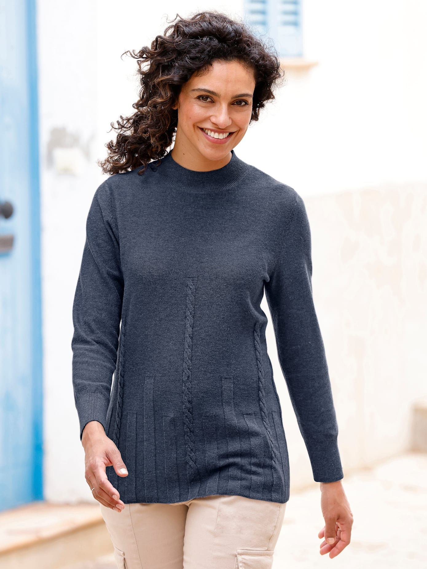 Inspirationen Strickpullover »Stehkragen-Pullover«