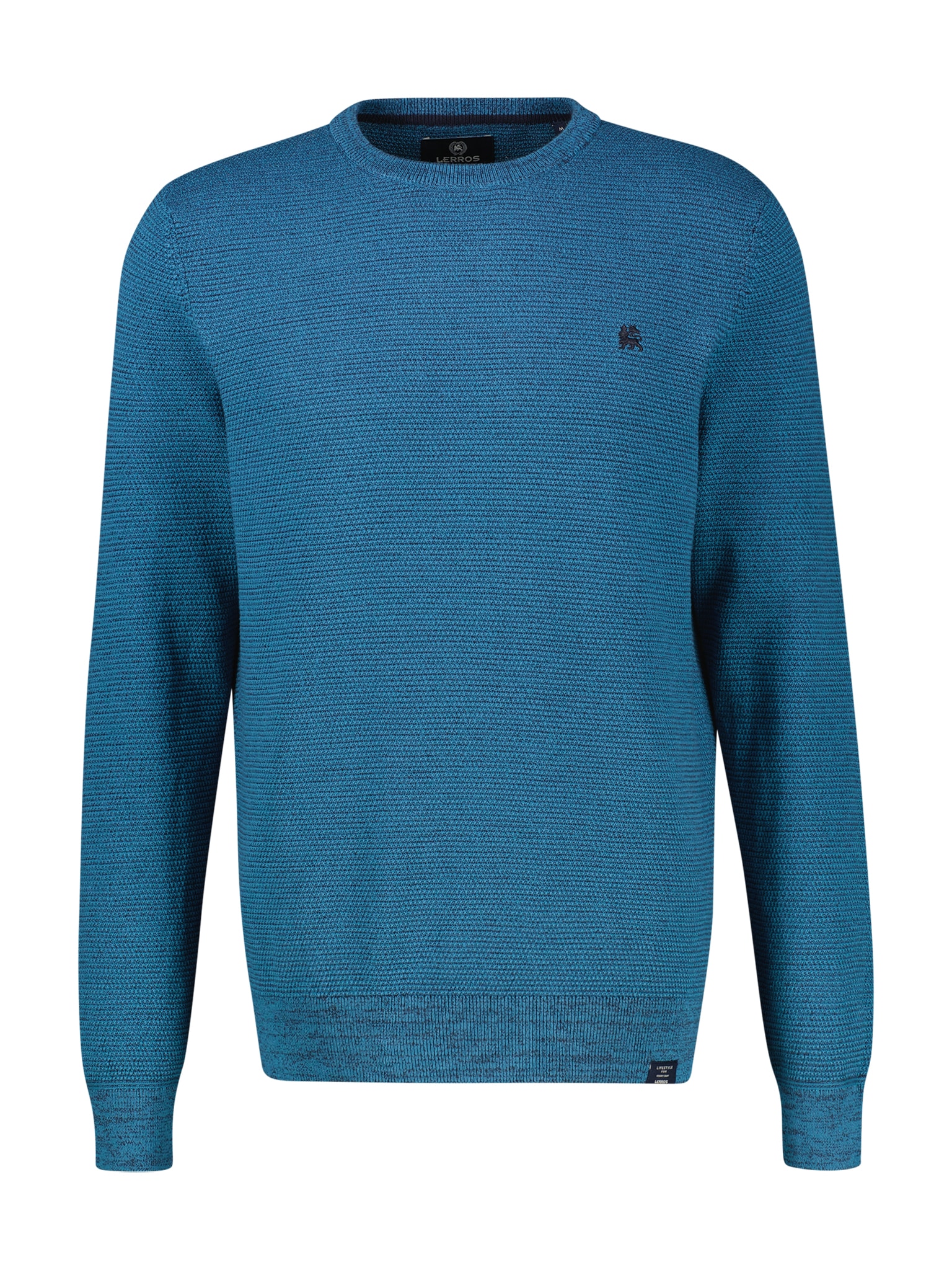 LERROS Strickpullover mit Logo Stickerei