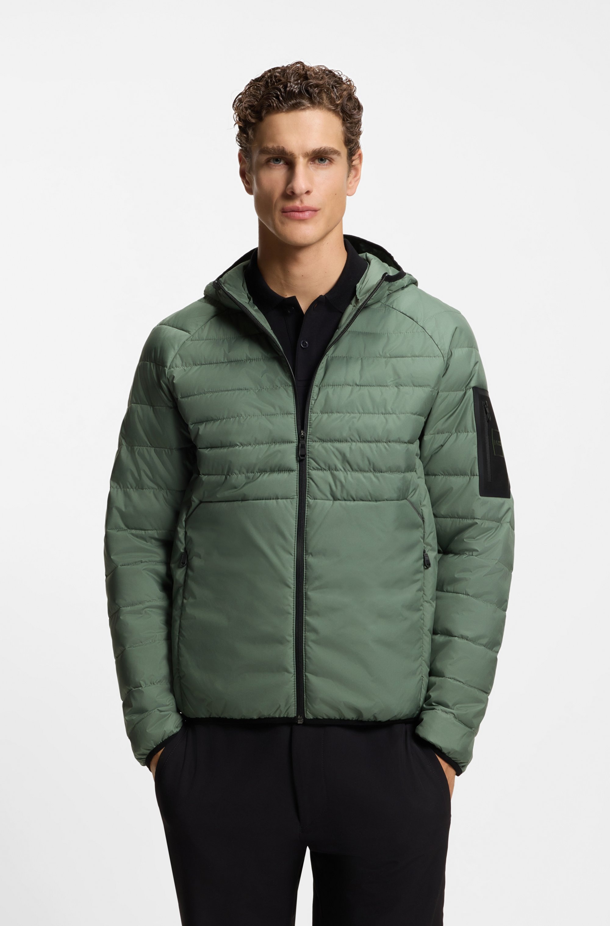 BOSS GREEN Steppjacke »OW Urbanex JT HD« mit Kapuze Kapuze, Regular Fit, reflektierende Details