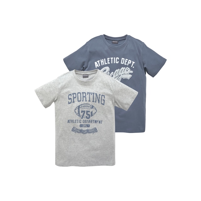 ✵ KIDSWORLD T-Shirt, (Packung, 2 tlg.), in 2 Farben mit grossem Druck  günstig ordern | Jelmoli-Versand