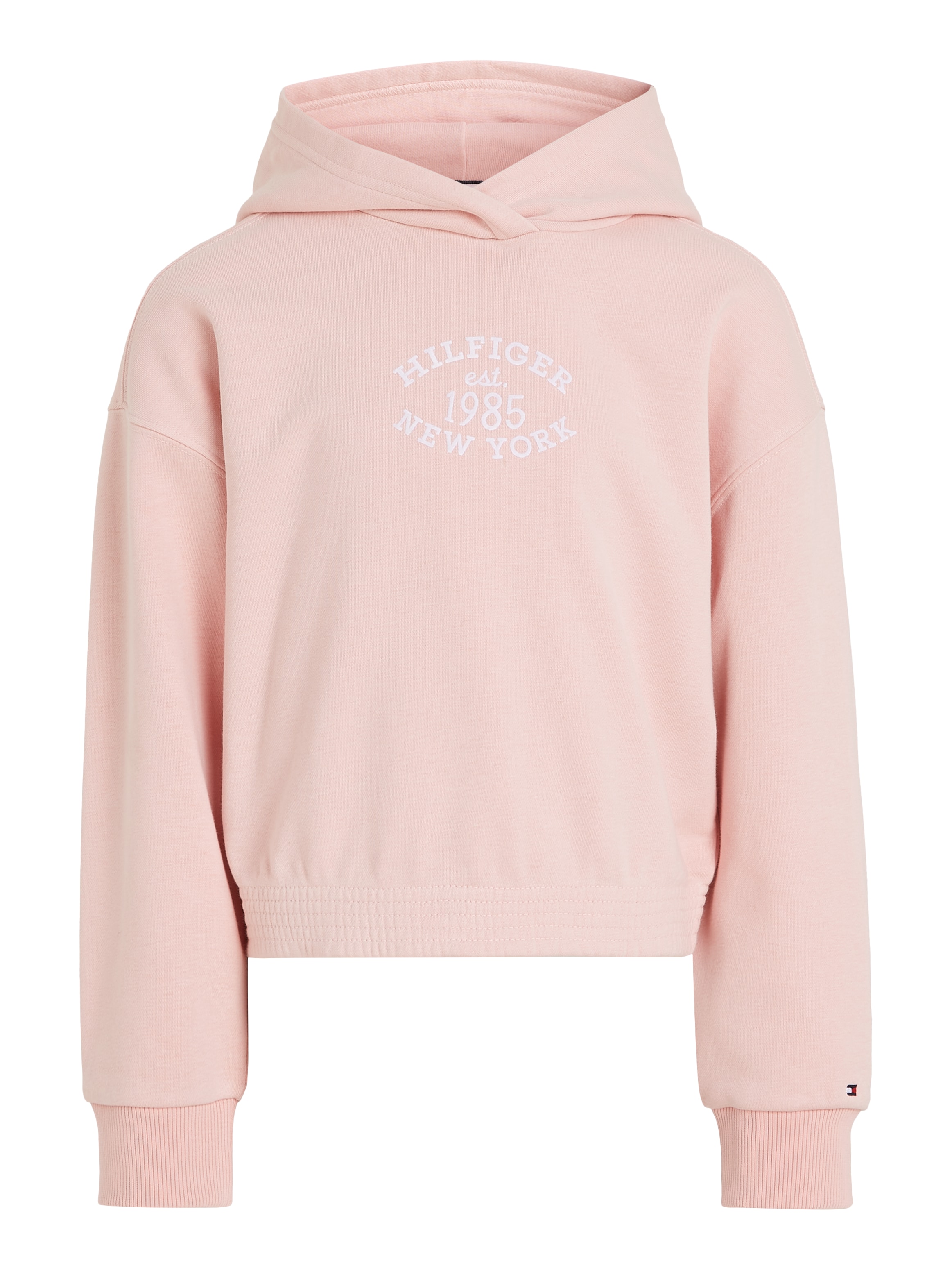 Tommy Hilfiger Kapuzensweatshirt »MONOTYPE FLOCK HOODIE«, Kinder bis 16 Jahre mit Logoschriftzug