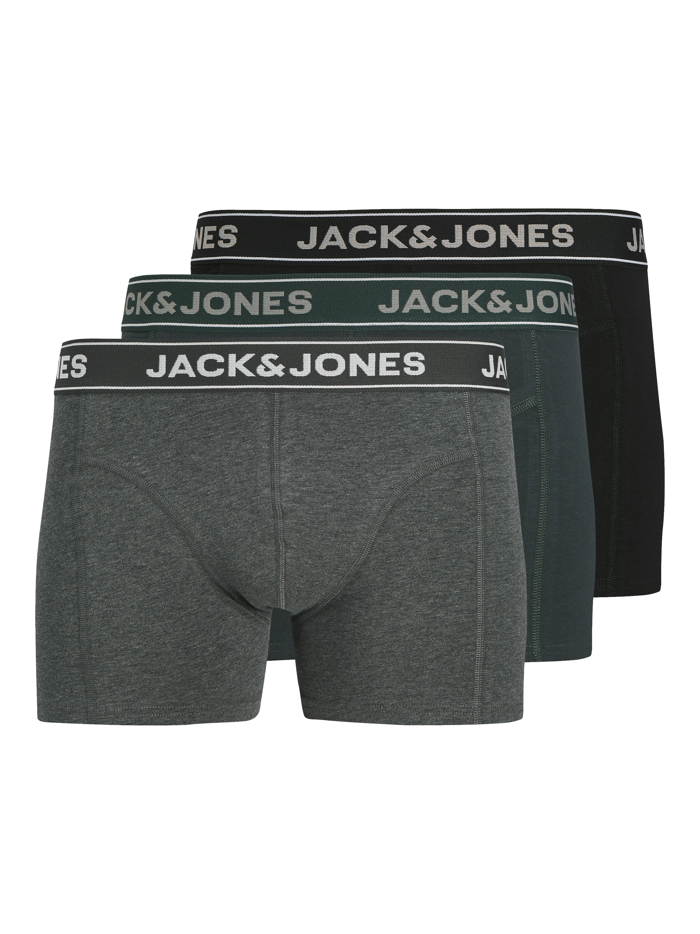 Jack & Jones Trunk »JACBLACK – Boxershorts mit Stretch, Jersey und mittlerer Taille« Packung, 3 Stk. unifarben, modisch, regular fit, Jersey