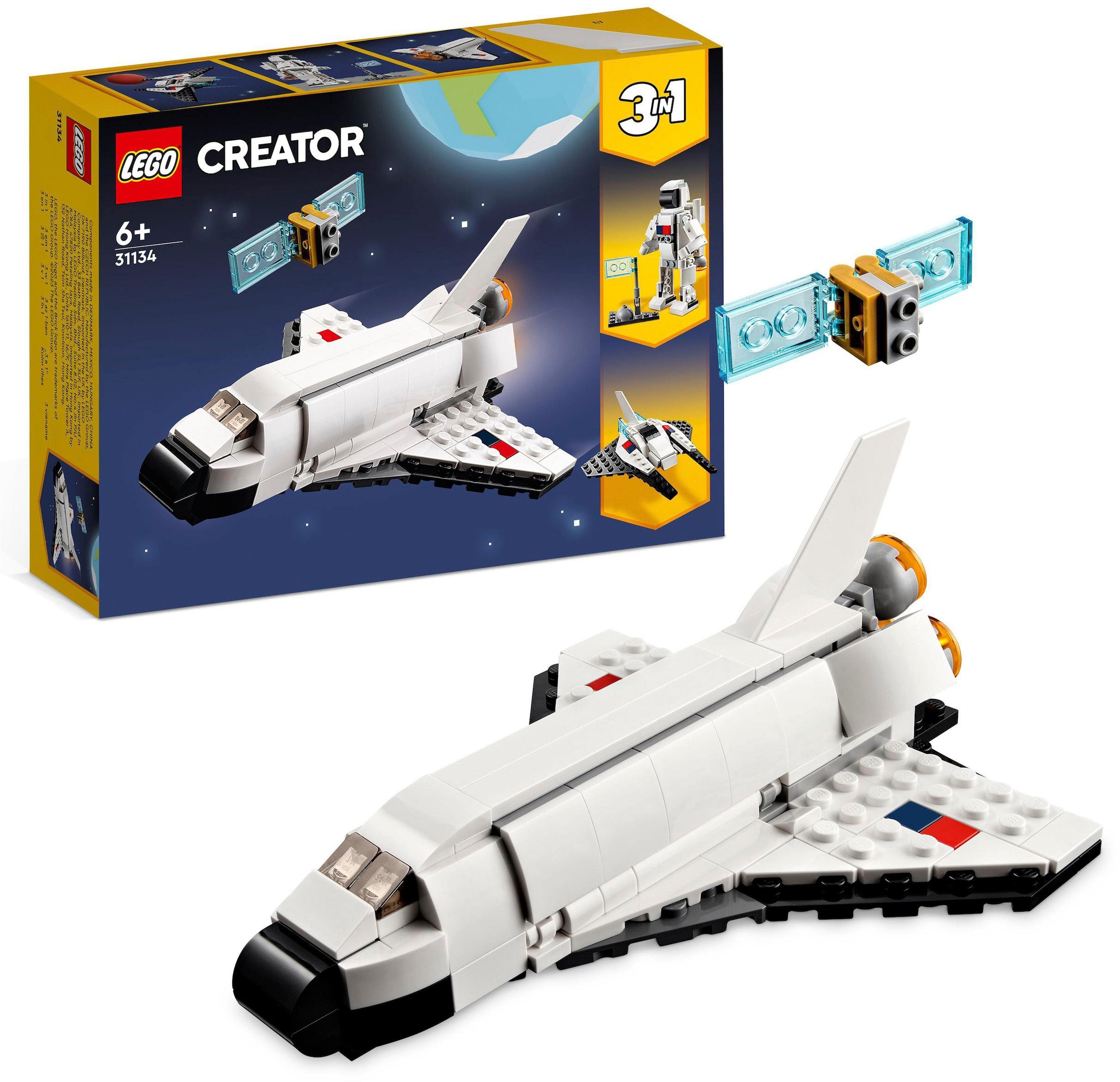 LEGO® Konstruktionsspielsteine »Spaceshuttle (31134), LEGO® Creator 3in1«, (144 St.)