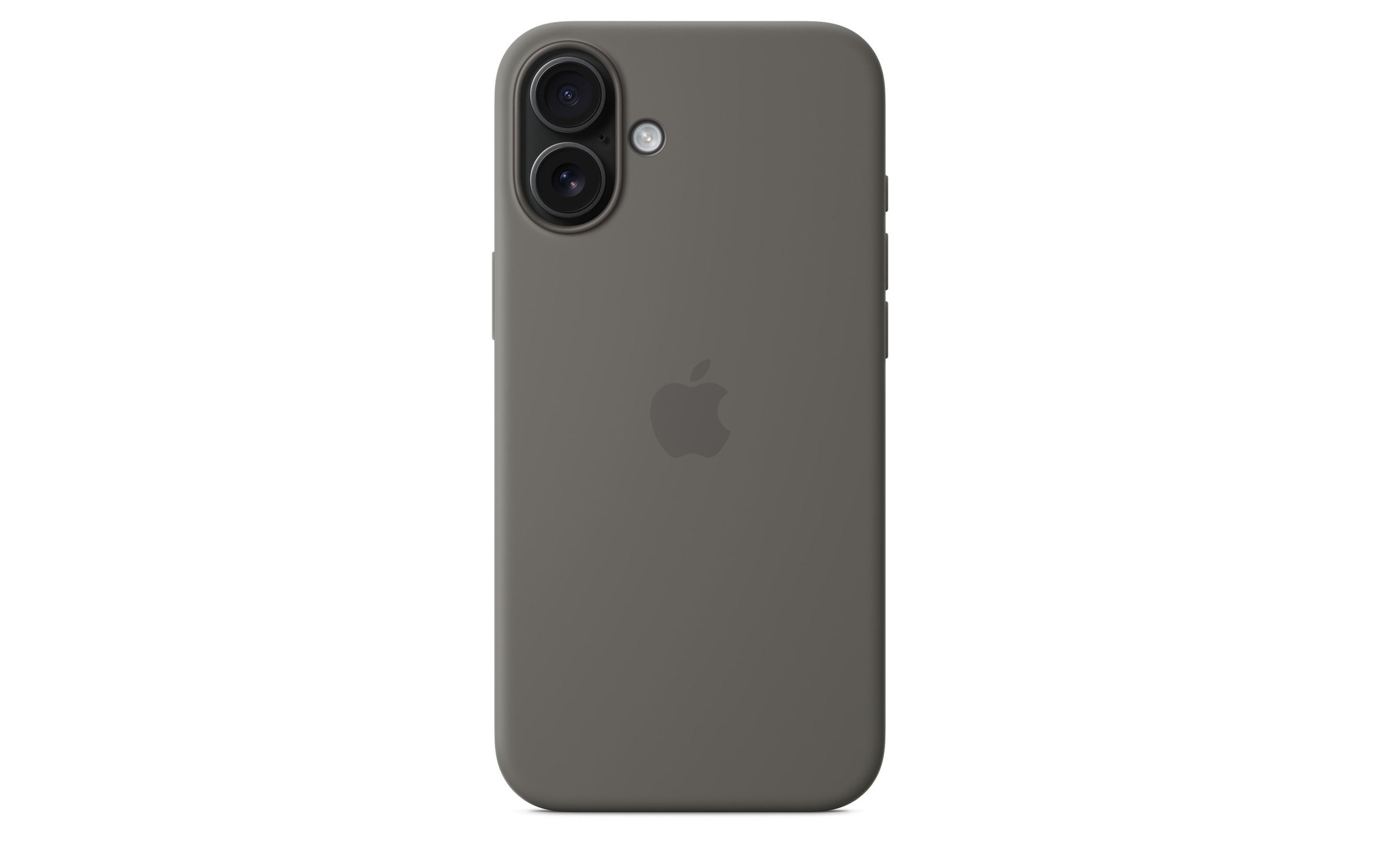 Apple Smartphone Silikon Case mit MagSafe, iPhone 16 Plus, Steingrau