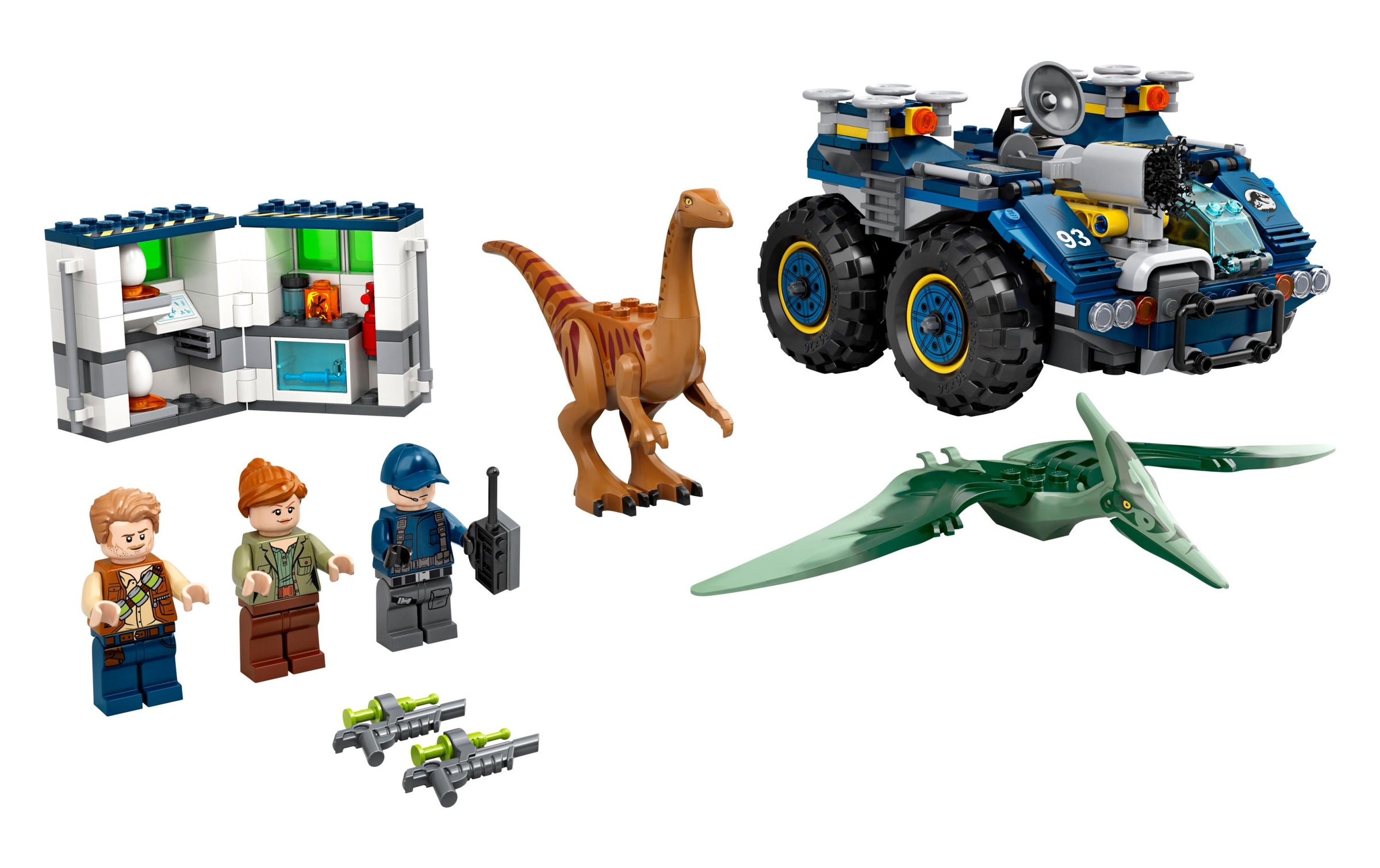 LEGO® Spielbausteine »Jurassic World Ausbruch von Gallimimus / Pteranodon«, (391 St.)