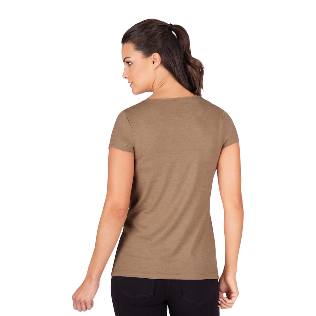 Trigema T-Shirt »TRIGEMA T-Shirt mit 1/4-Arm und Katzen-Druckmotiv«