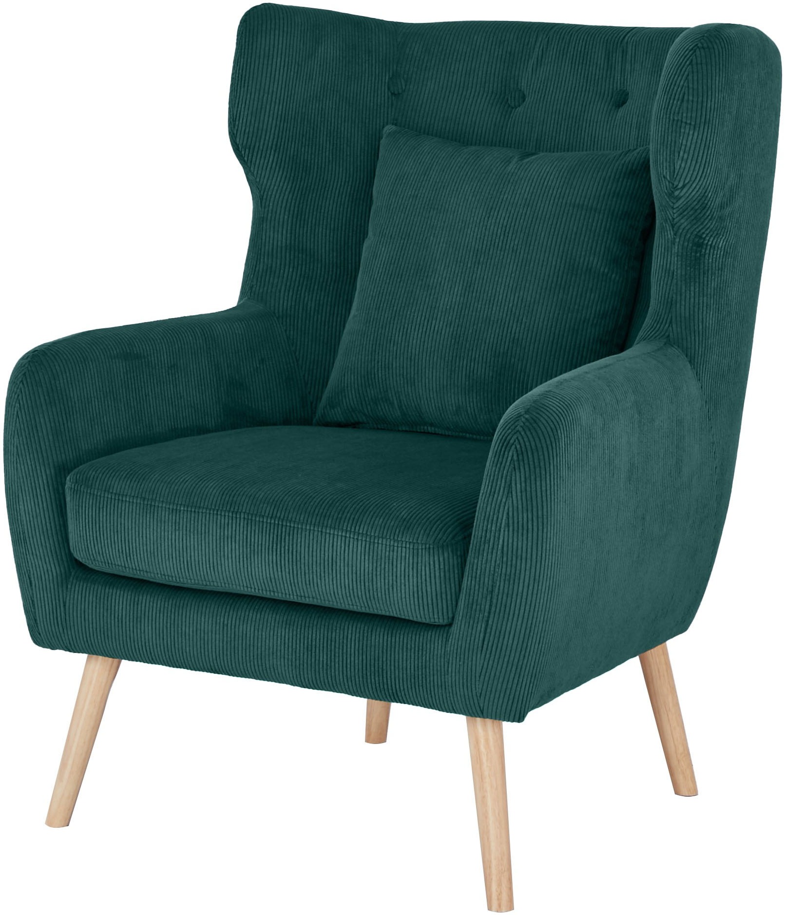 Home affaire Ohrensessel »Yamuna«, mit Sitzpolsterung, Gestell und Füsse aus Massivholz, Sitzhöhe 47 cm