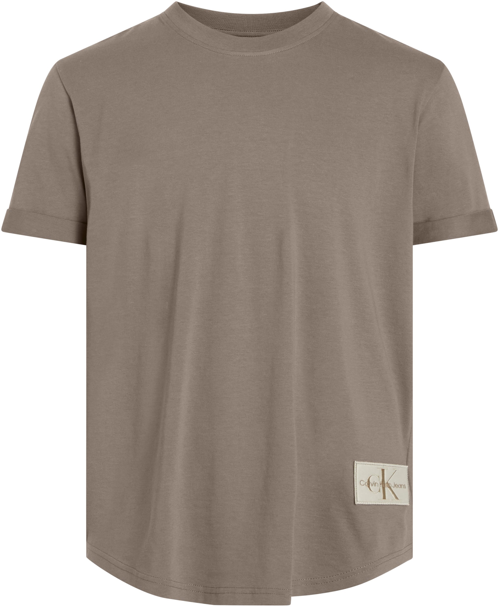 Calvin Klein Jeans Plus T-Shirt »Plus Badge Turn Up Sleeve«, in Grossen Grössen mit Logopatch