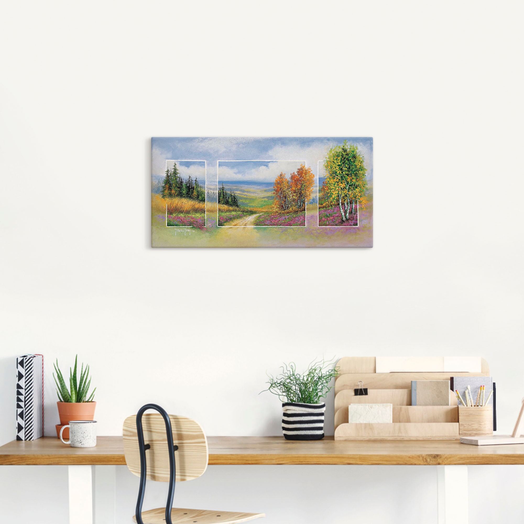 Artland Wandbild »Frühlling Triptychon«, Vier Jahreszeiten, (1 St.), als Leinwandbild, Wandaufkleber in verschied. Grössen