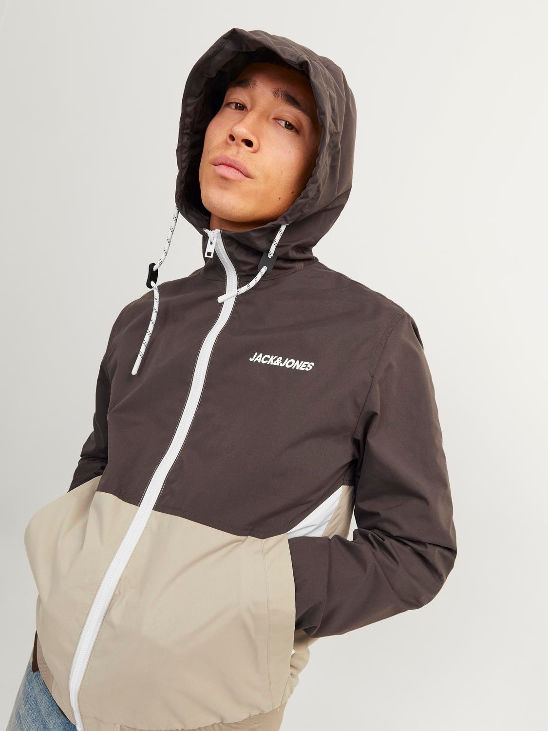 Jack & Jones Blouson »JJERUSH HOOD BOMBER NOOS«, mit Kapuze, mit Logo Schriftzug