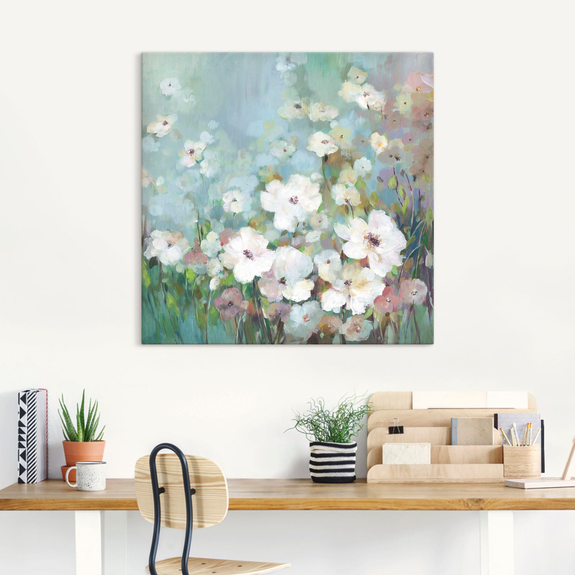 Artland Wandbild »Feldblumengarten«, Blumenwiese, (1 St.), als Leinwandbild, Poster in verschied. Grössen