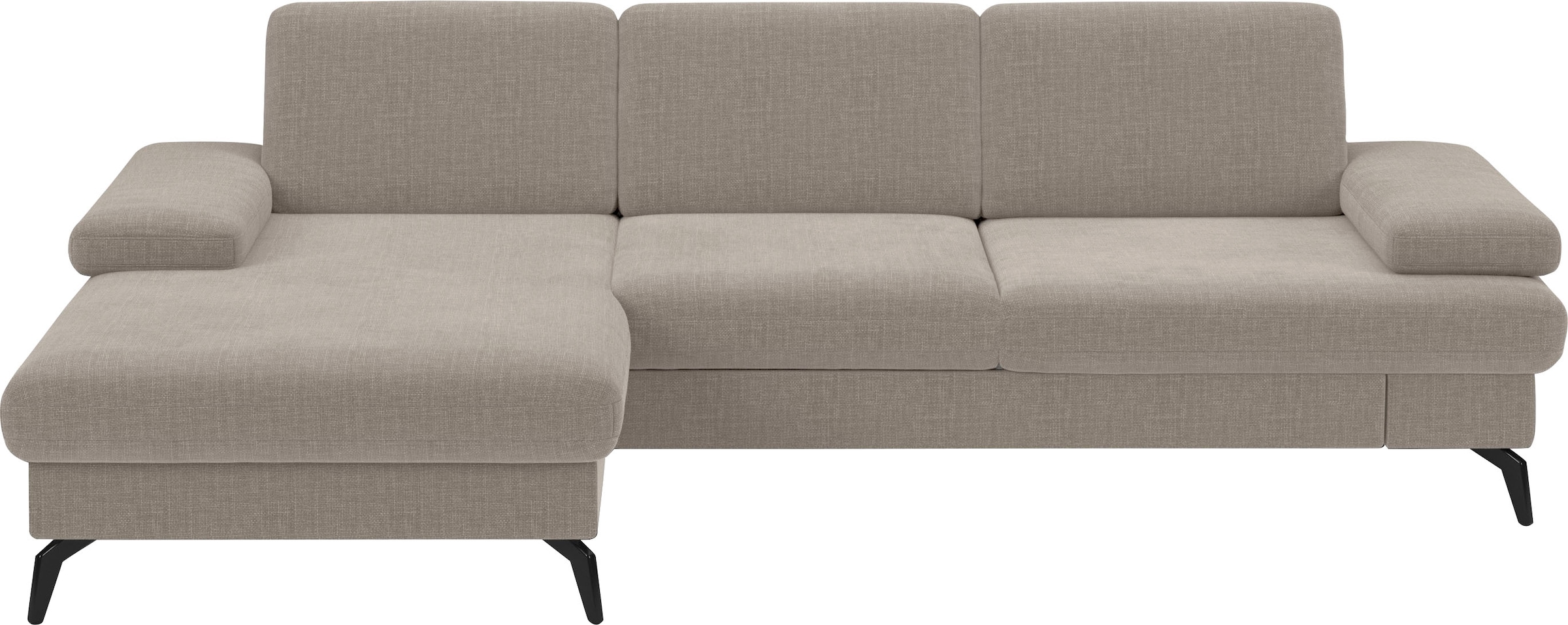 sit&more Ecksofa "Morris L-Form, inkl. Sitztiefenverstellung" wahlweise mit Armteilverstellung, Bettfunktion & Bettkasten