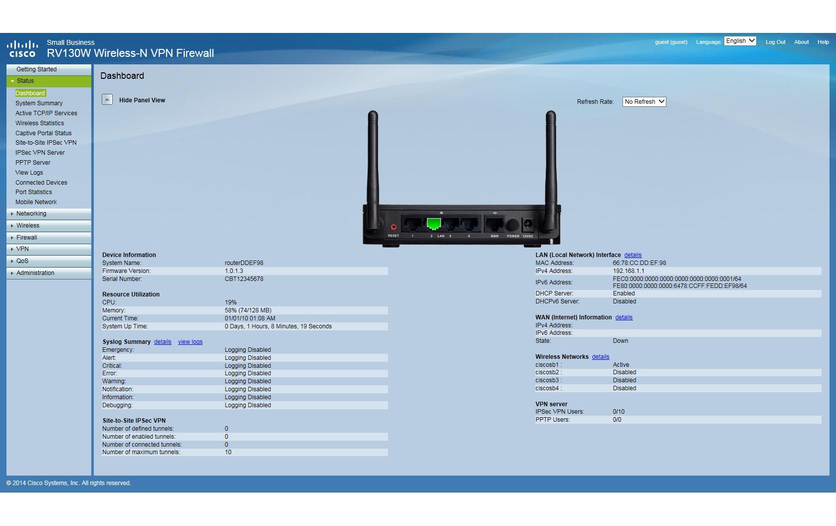 Cisco VPN-Router »RV130W-WB-E-K9-G5«