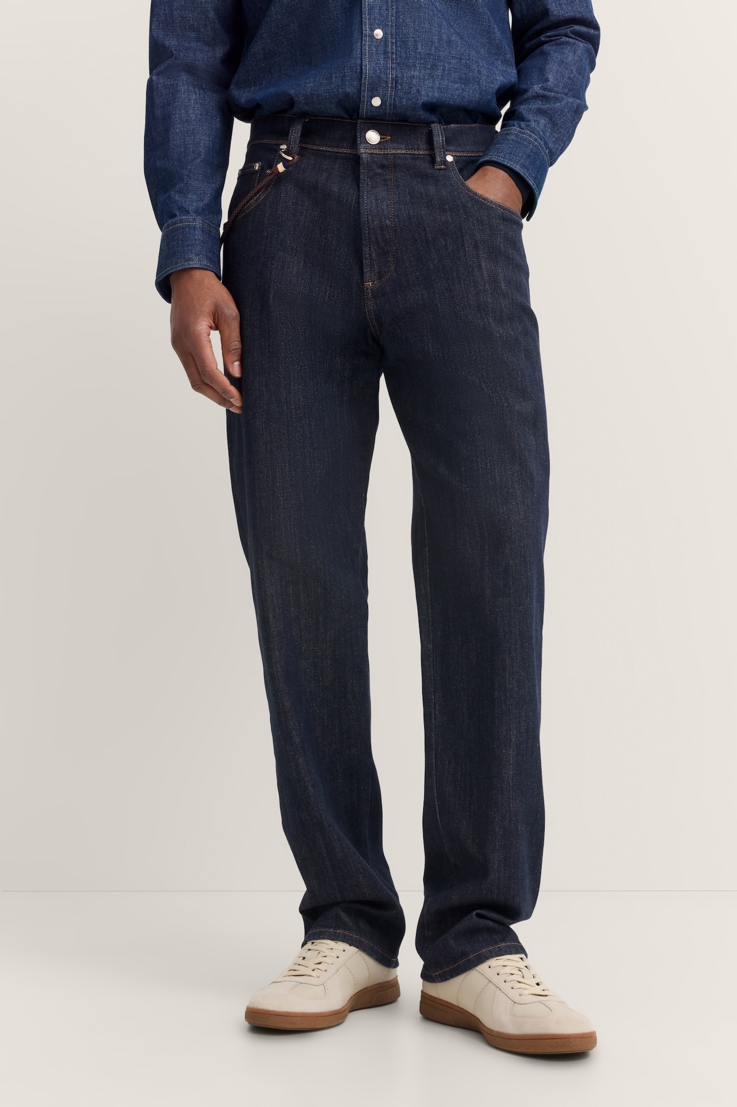 bugatti 5-Pocket-Jeans »Loose Fit« aus Luxury Raw Denim mit Stretch