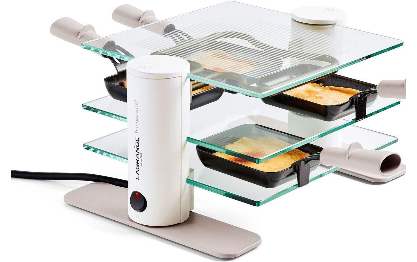 Raclette »TTM Raclette-Grill transperance 4 Personen«, 4 St. Raclettepfännchen, 600 W