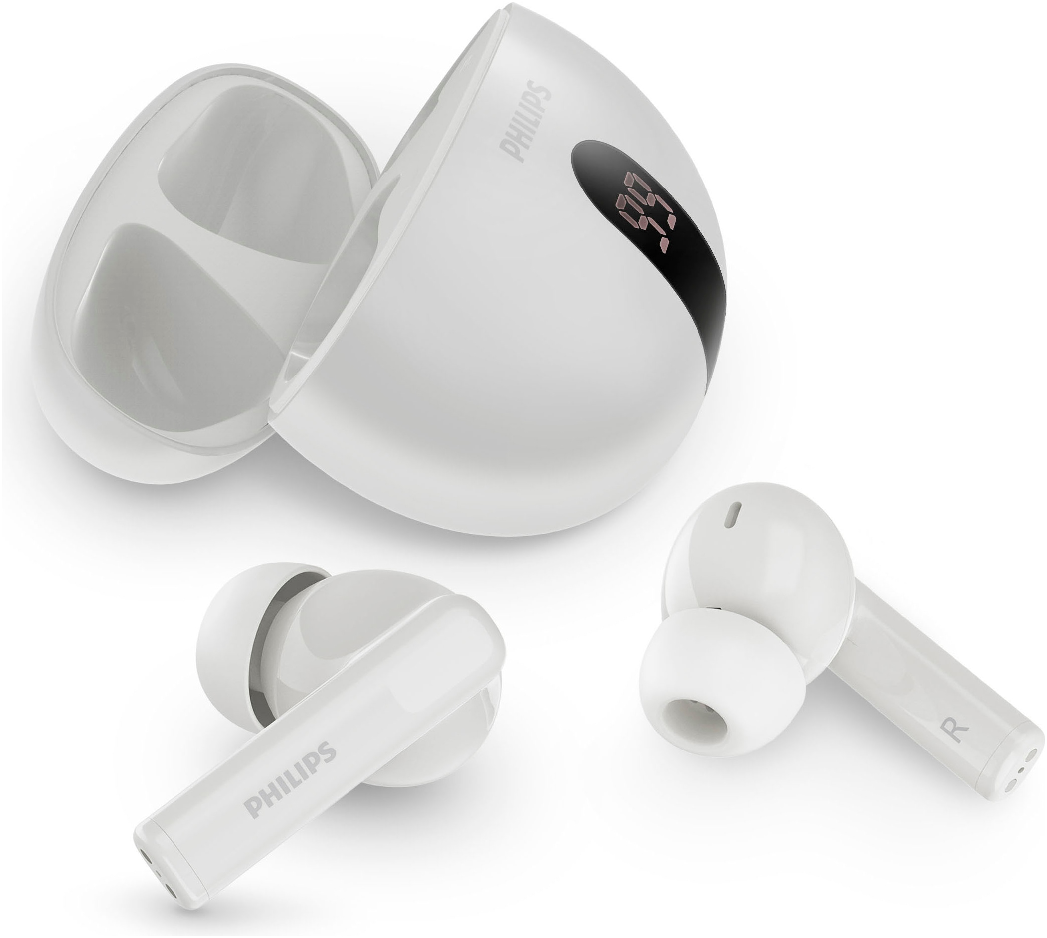 Philips wireless In-Ear-Kopfhörer "TAT 2520" Bluetooth Adaptive Noise-Cancelling Freisprechfunktion Multi-Point-Verbindung Rauschunterdrückung Sprachsteuerung kompatibel mit Siri