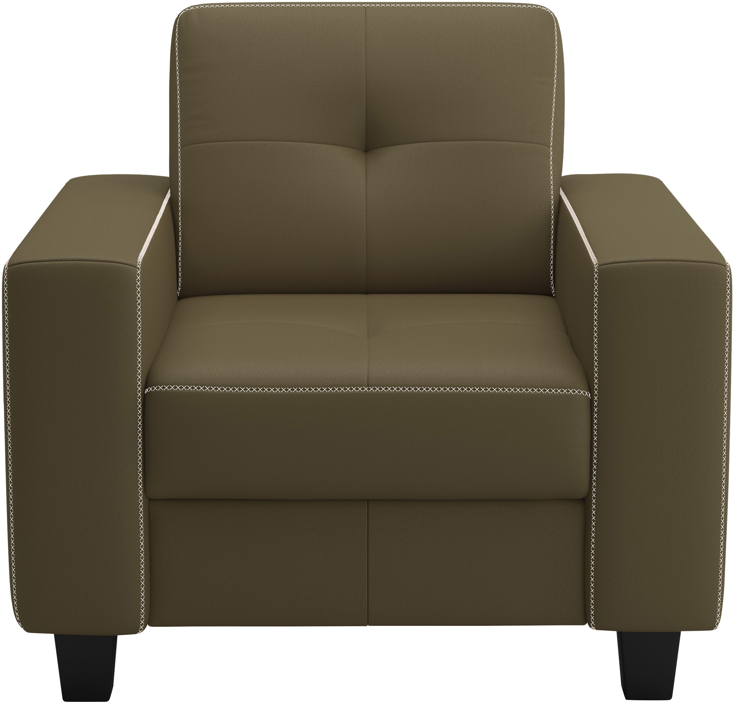 GOODproduct Sessel "Varese" Kreuznaht in beige