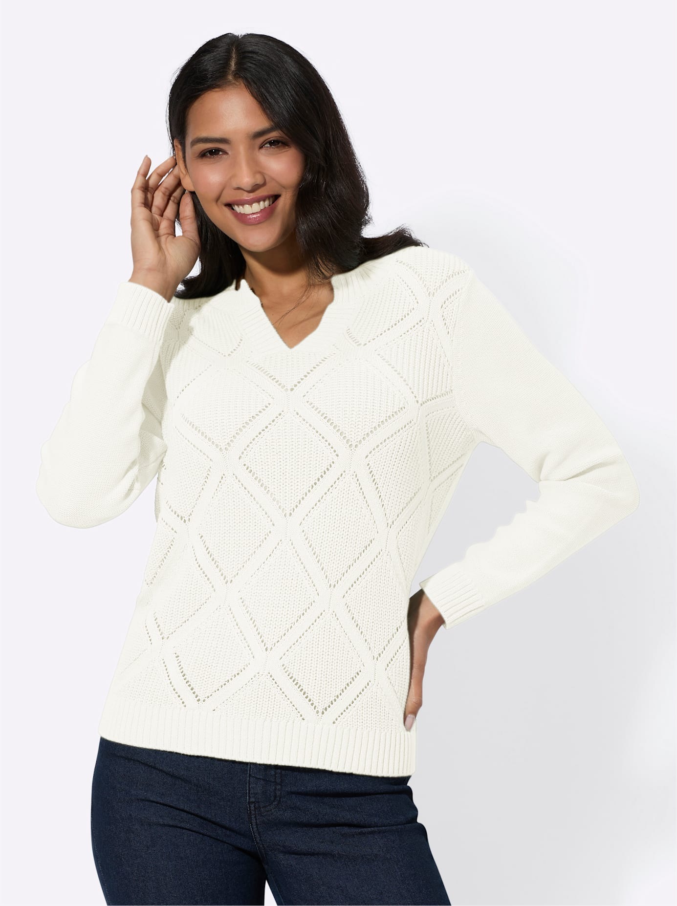 Classic Basics Ajourpullover »Langarm-Pullover«
