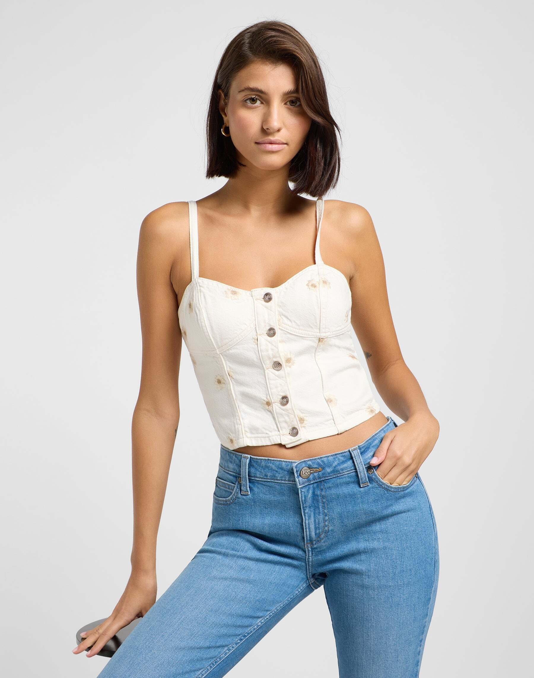 Lee® Kurzarmbluse »LEE Top Embroidery Top«