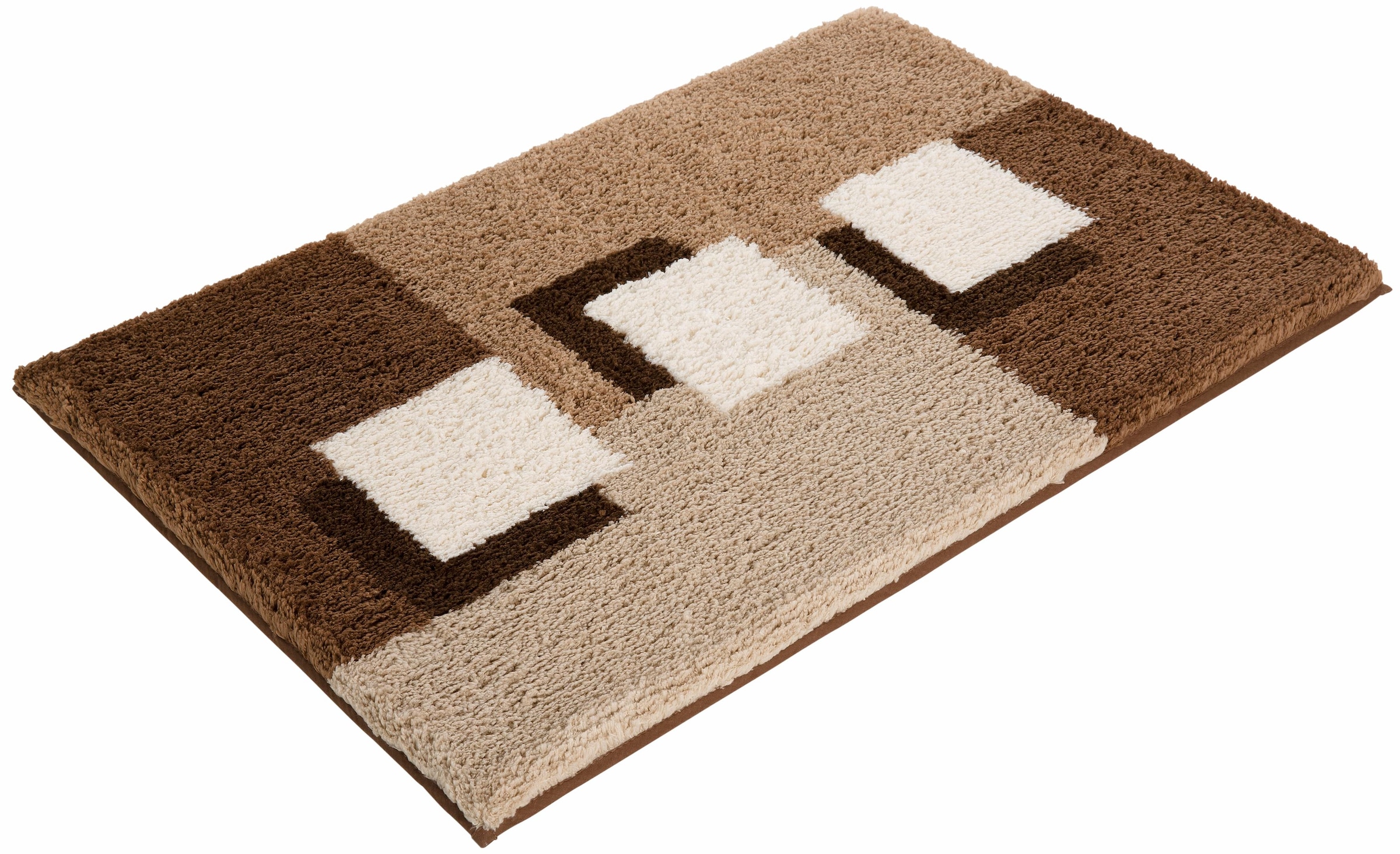 my home Badematte »Ada, Badvorleger, Badezimmer Teppich«, rutschhemmend beschichtet, schnell trocknend-strapazierfähig-fussbodenheizungsgeeignet, Badteppich, Badematten auch als 3 teiliges Set erhältlich