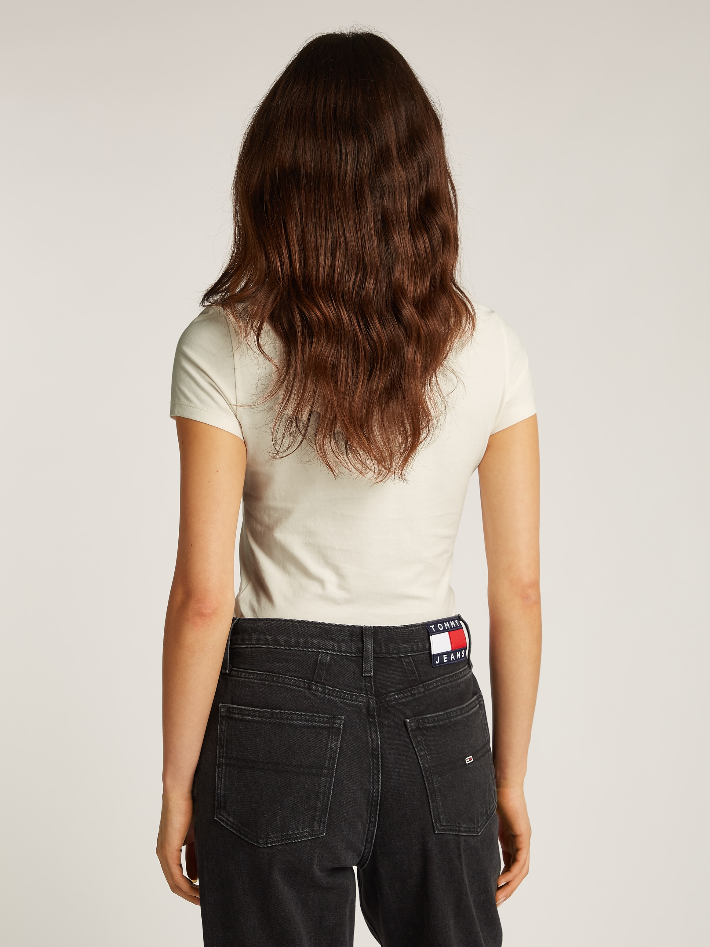 Tommy Jeans Curve T-Shirt »TJW SLIM LINEAR TEE EXT«, in Grosse Grössen
