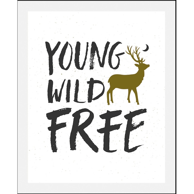 ❤ queence Bild »Young Wild Free«, Stadt, (1 St.), gerahmt kaufen im  Jelmoli-Online Shop