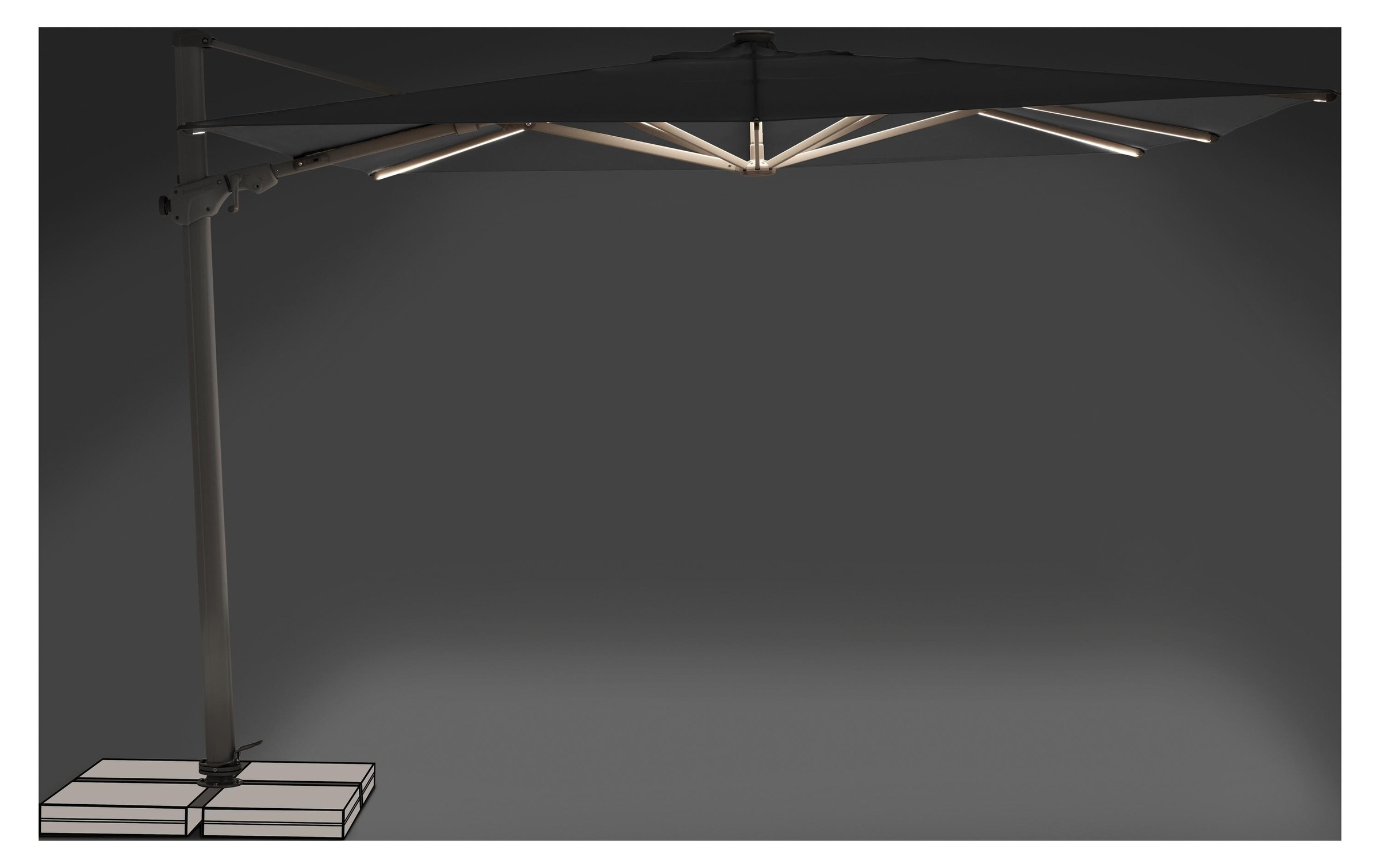 Sonnenschirm »Suncomfort by Glatz Varioflex Solar LED, 300 x 300 cm«