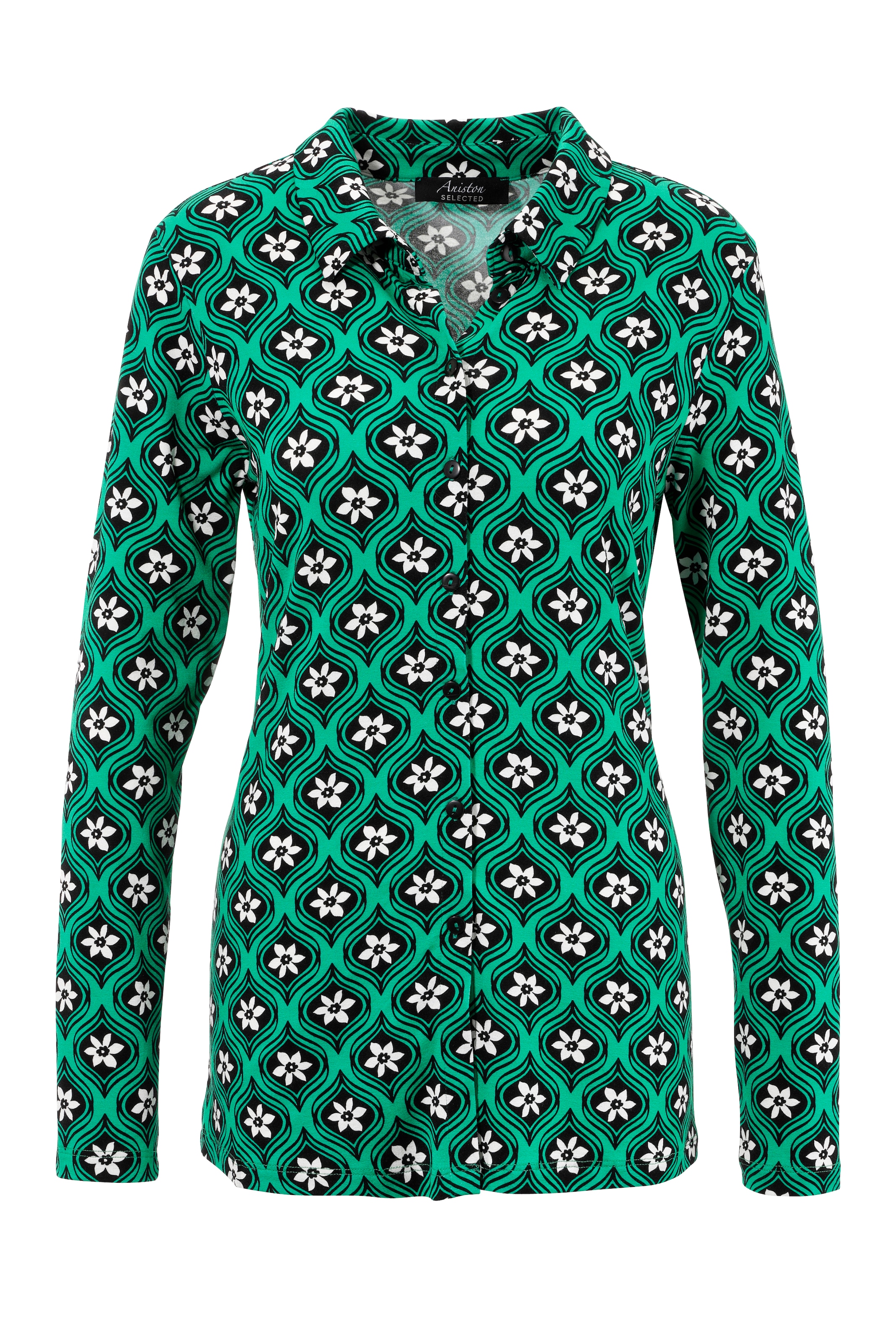 Jersey Hemdbluse, aus elastischem | bestellen online SELECTED Jelmoli-Versand Aniston
