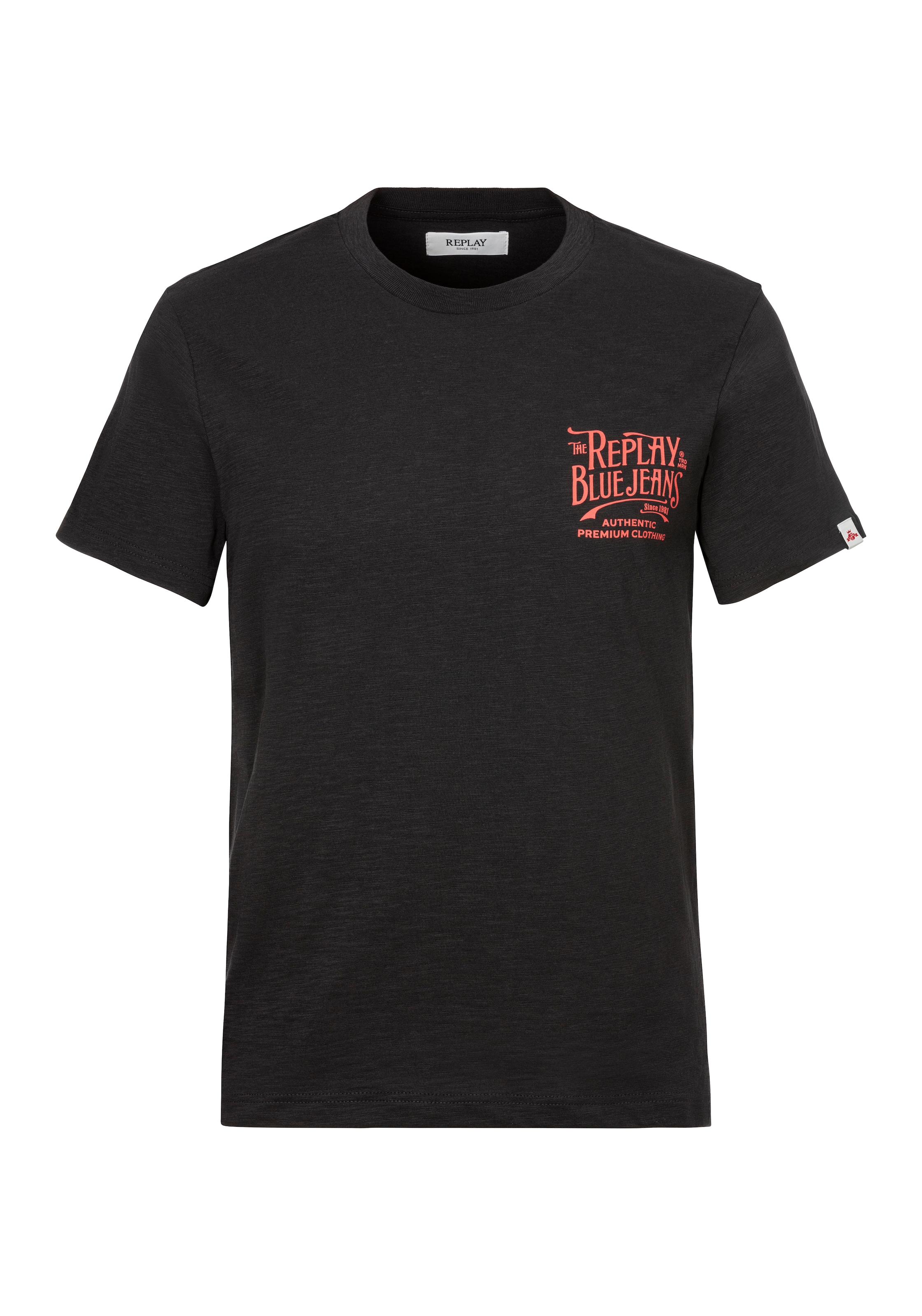 Replay T-Shirt, mit Rückenprint