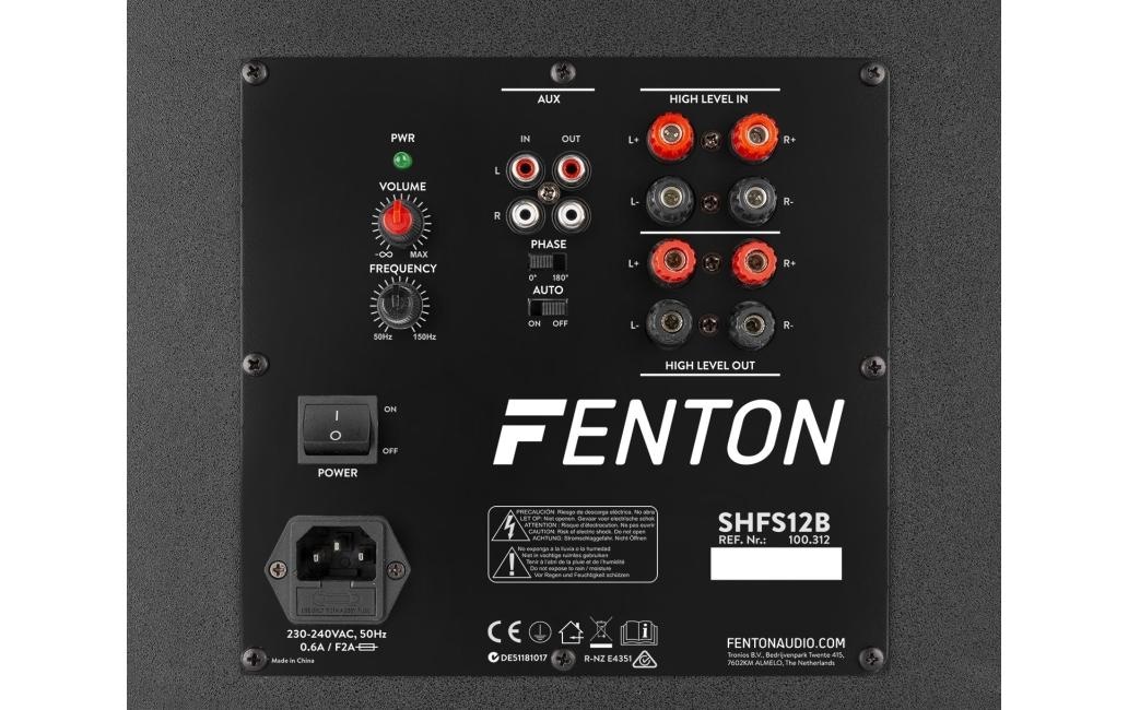 Subwoofer »Fenton SHFS12B Schwarz«