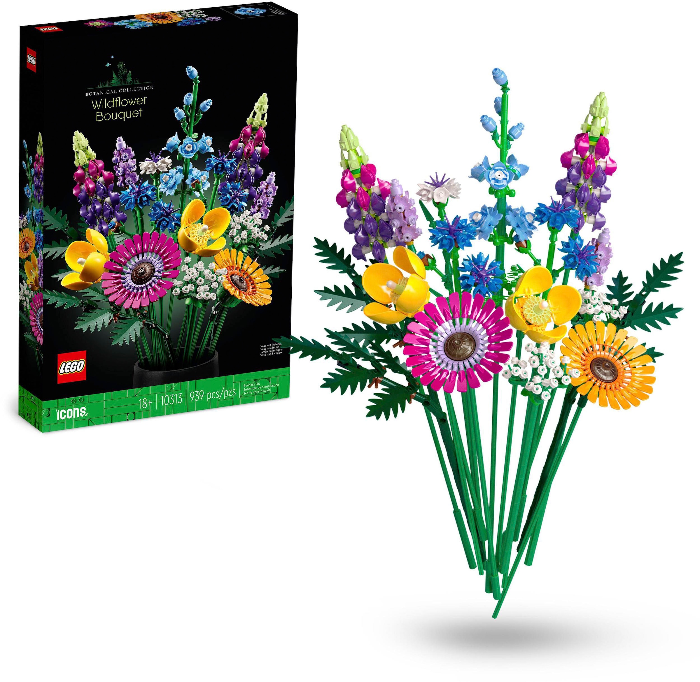 LEGO® Konstruktionsspielsteine »Wildblumenstrauss (10313), LEGO® Icons«, (939 St.), Made in...