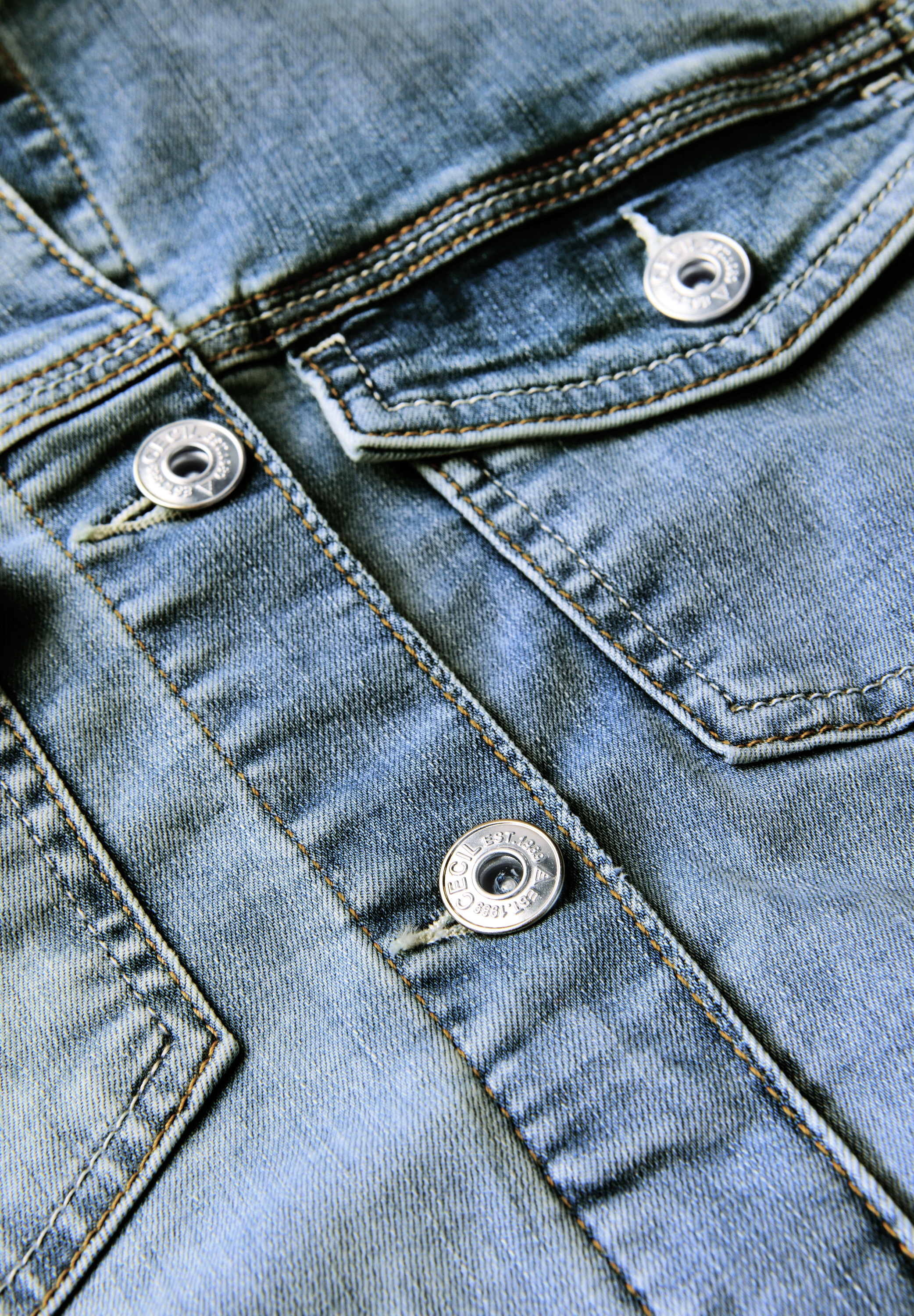 Cecil Jeansjacke, ohne Kapuze, mit Knopfleiste