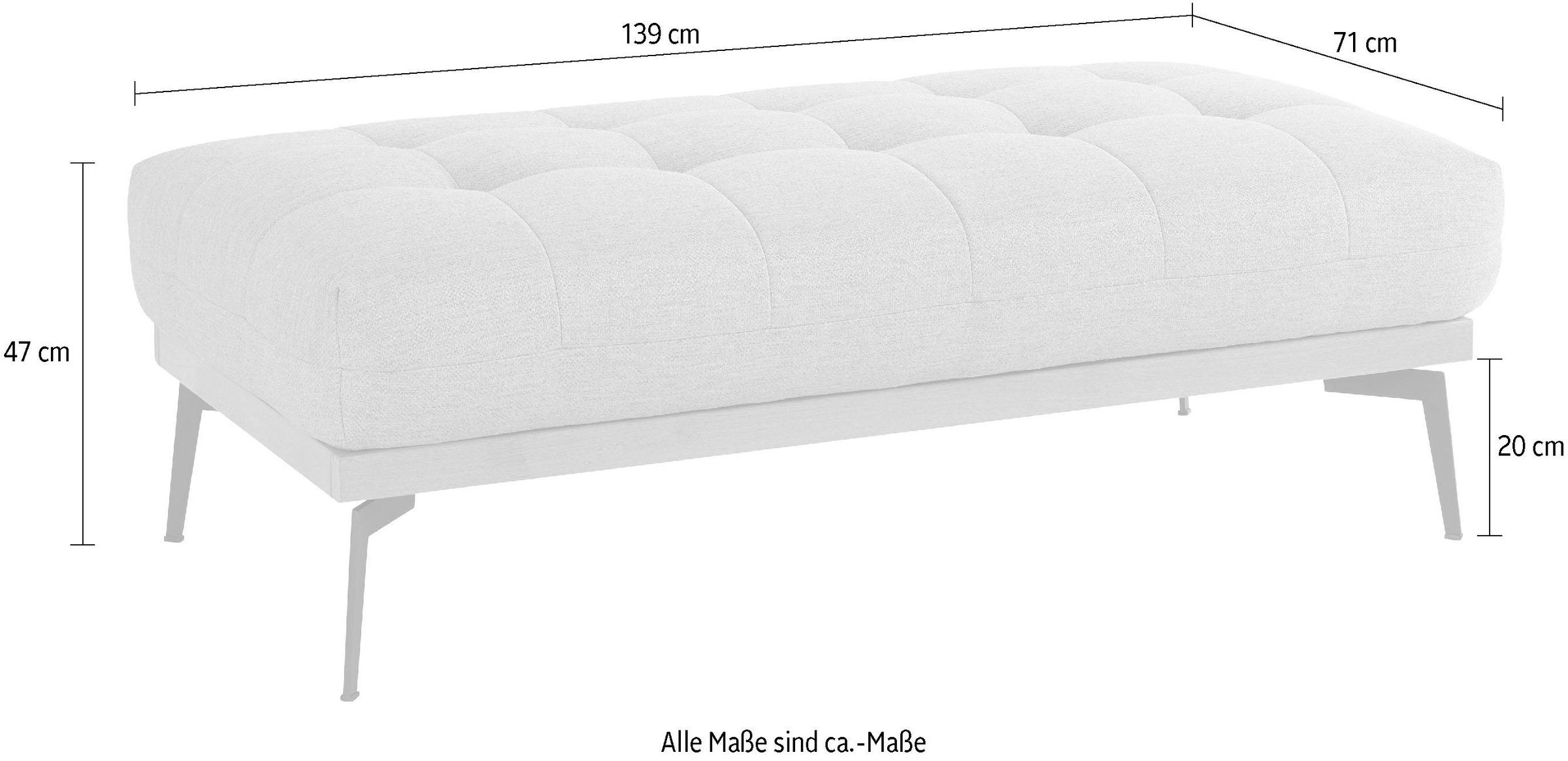 exxpo - sofa fashion Hocker »Palic, moderner Polsterhocker mit tollen Verarbeitungsdetails«