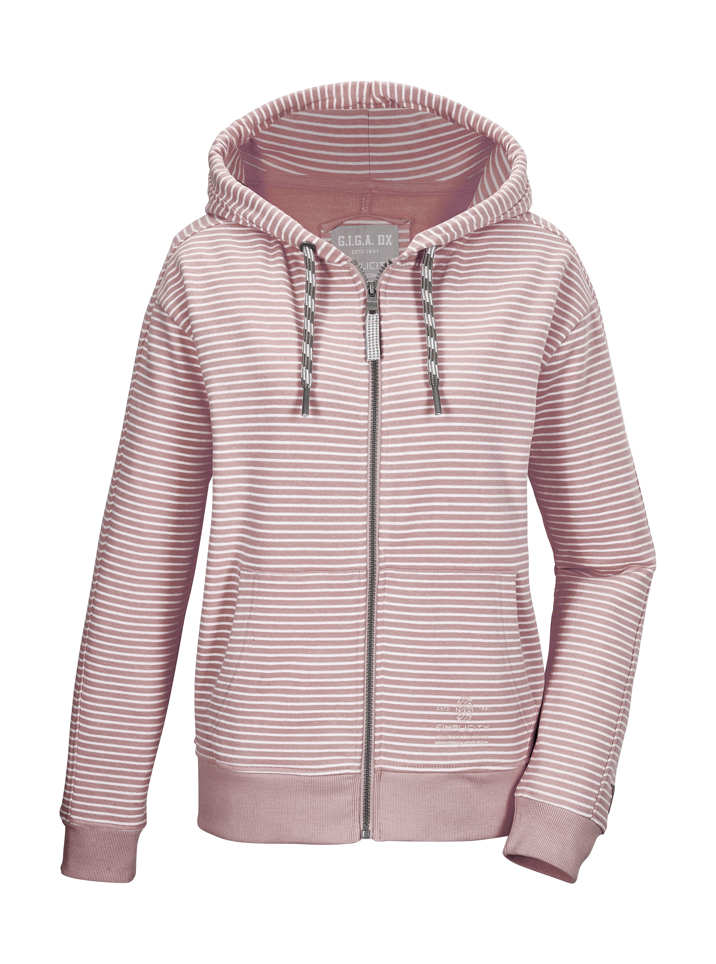 G.I.G.A. DX by killtec Sweatjacke »GS 42 WMN SWT JCKT GOTS« GOTS-Bio-Baumwolle, weich, maritim, Kordelzüge, Känguru-Tasche