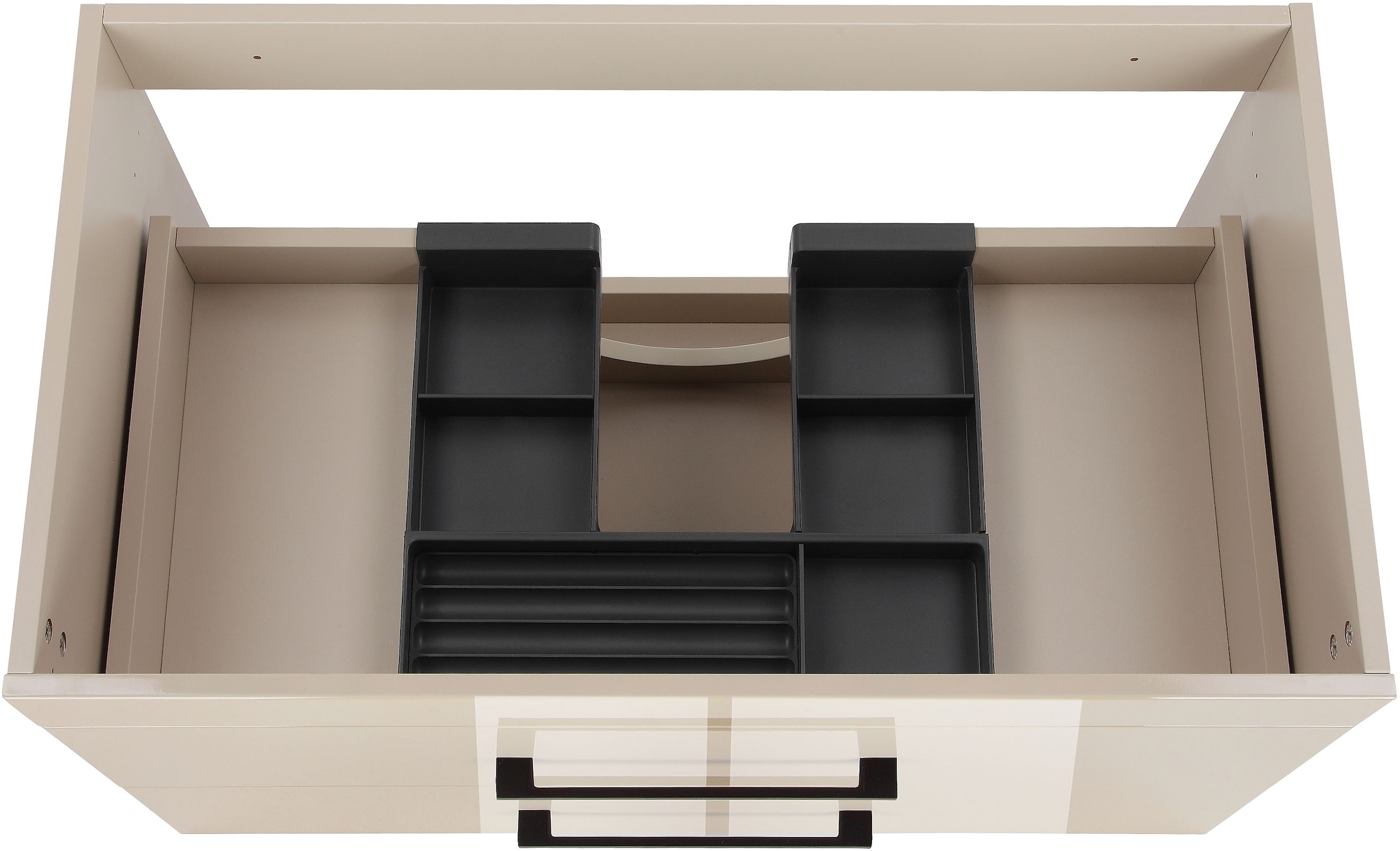 welltime Waschtisch »Florenz Badmöbel Badschrank mit Waschbecken«, Waschplatz mit 2 Auszügen und Softclose Breite 80cm
