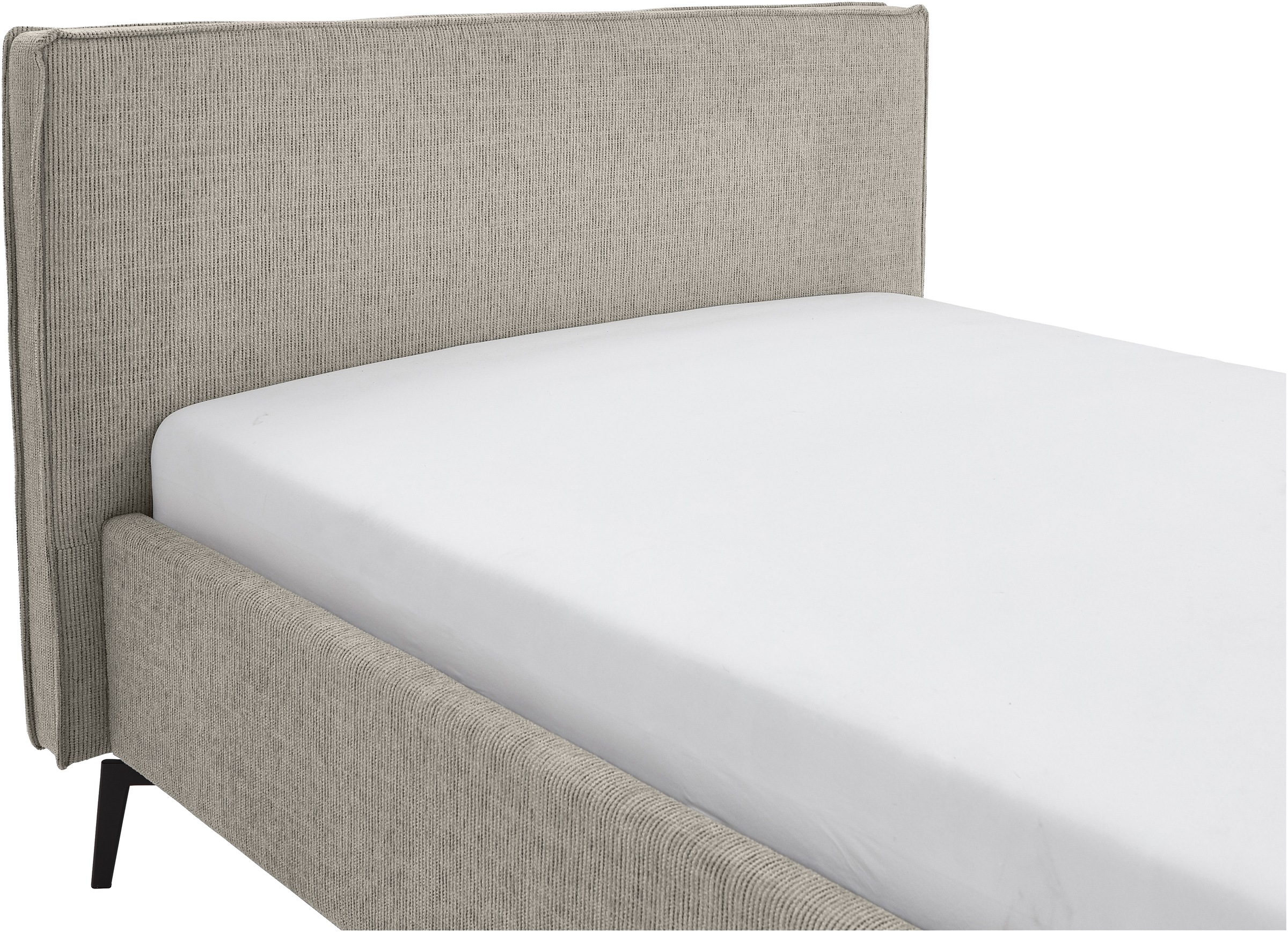meise.möbel Polsterbett »Riva II«, mit schwarzen Metallfüssen, wahlweise mit Bettkasten