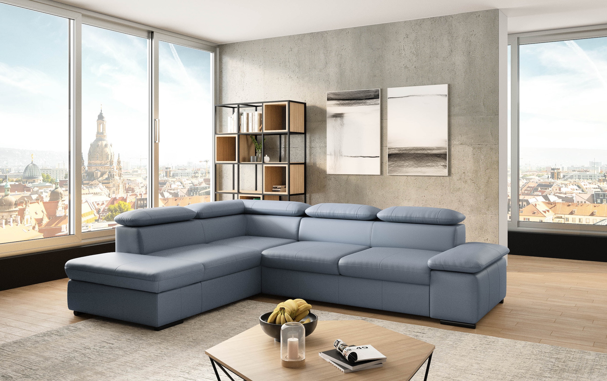 sit&more Ecksofa »Alcudia L-Form«, wahlweise mit Bettfunktion