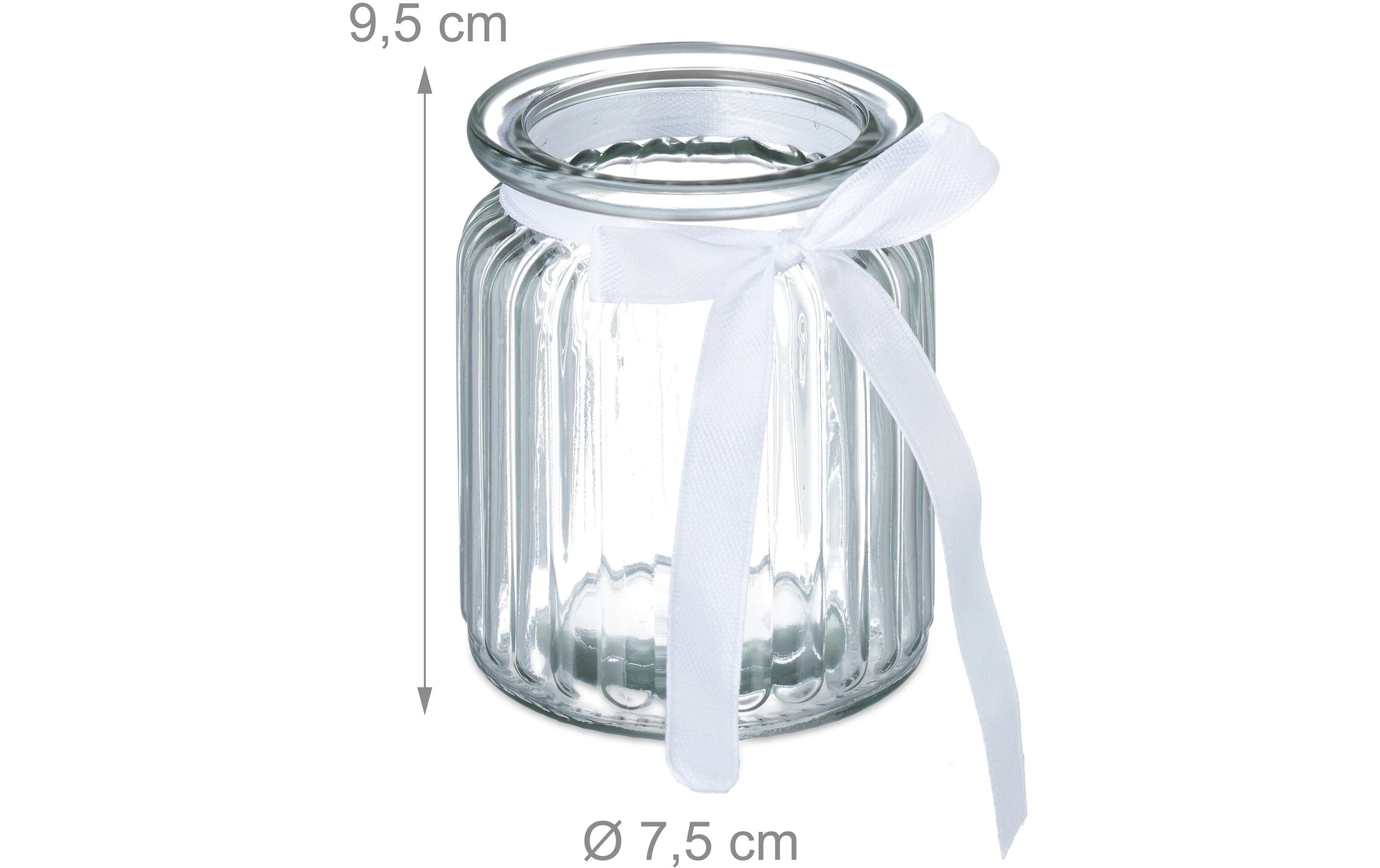 relaxdays Teelichthalter »45421 cm, Glas, 12 Stück«, (12 St.)