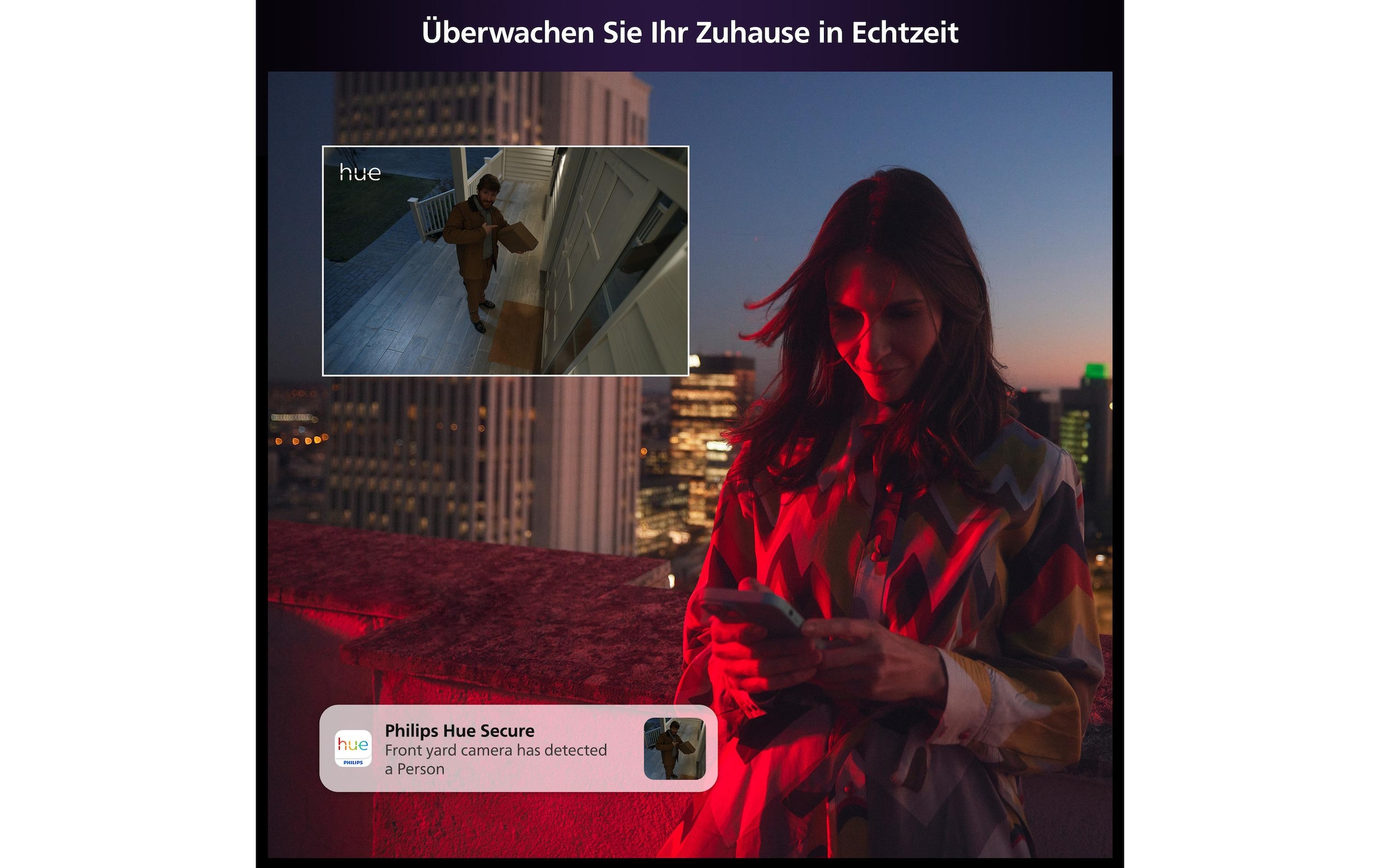 Philips Hue Überwachungskamera »Schwarz«, (1)