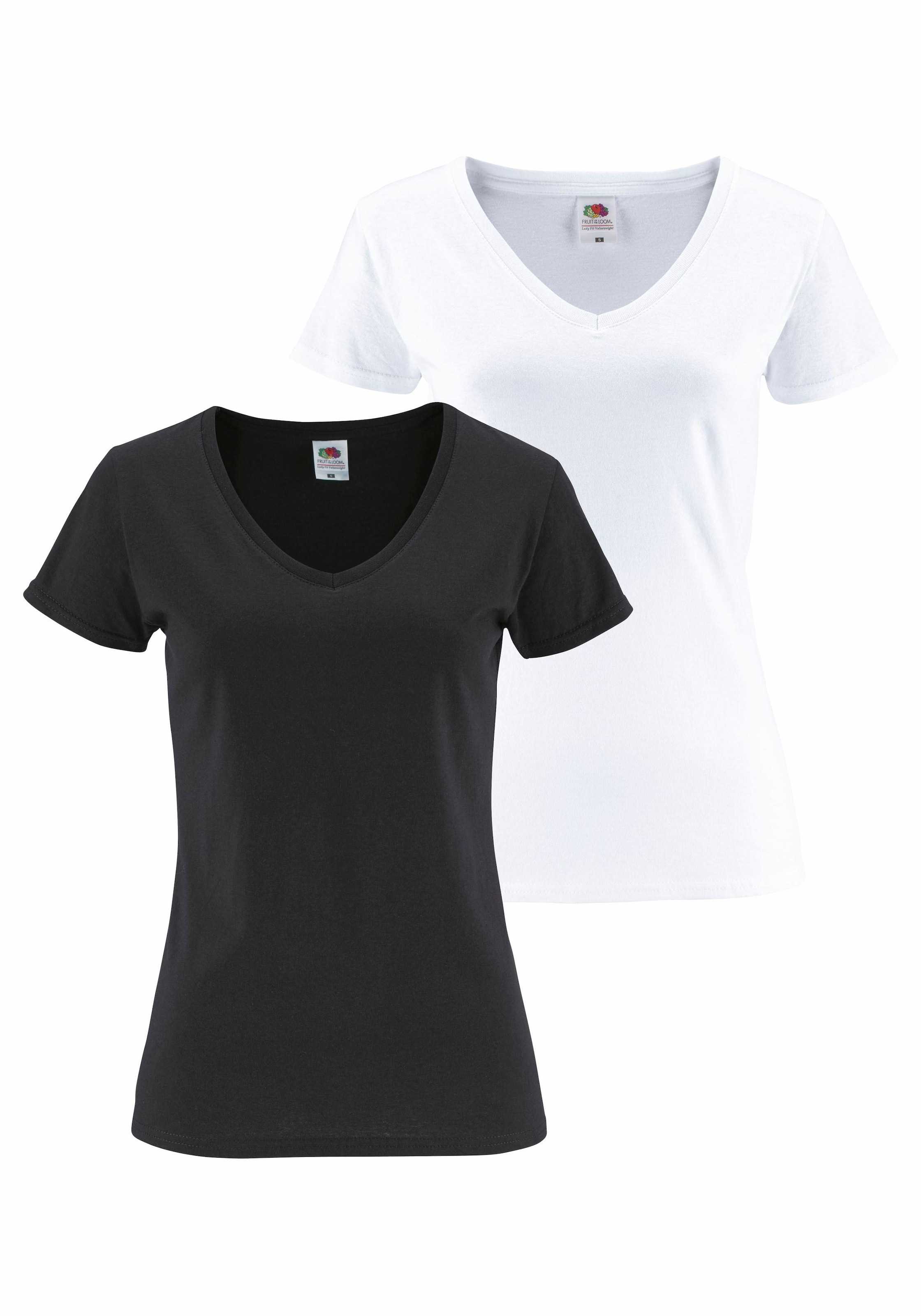 Fruit of the Loom V-Shirt »Lady-Fit Valueweight V-Neck«
