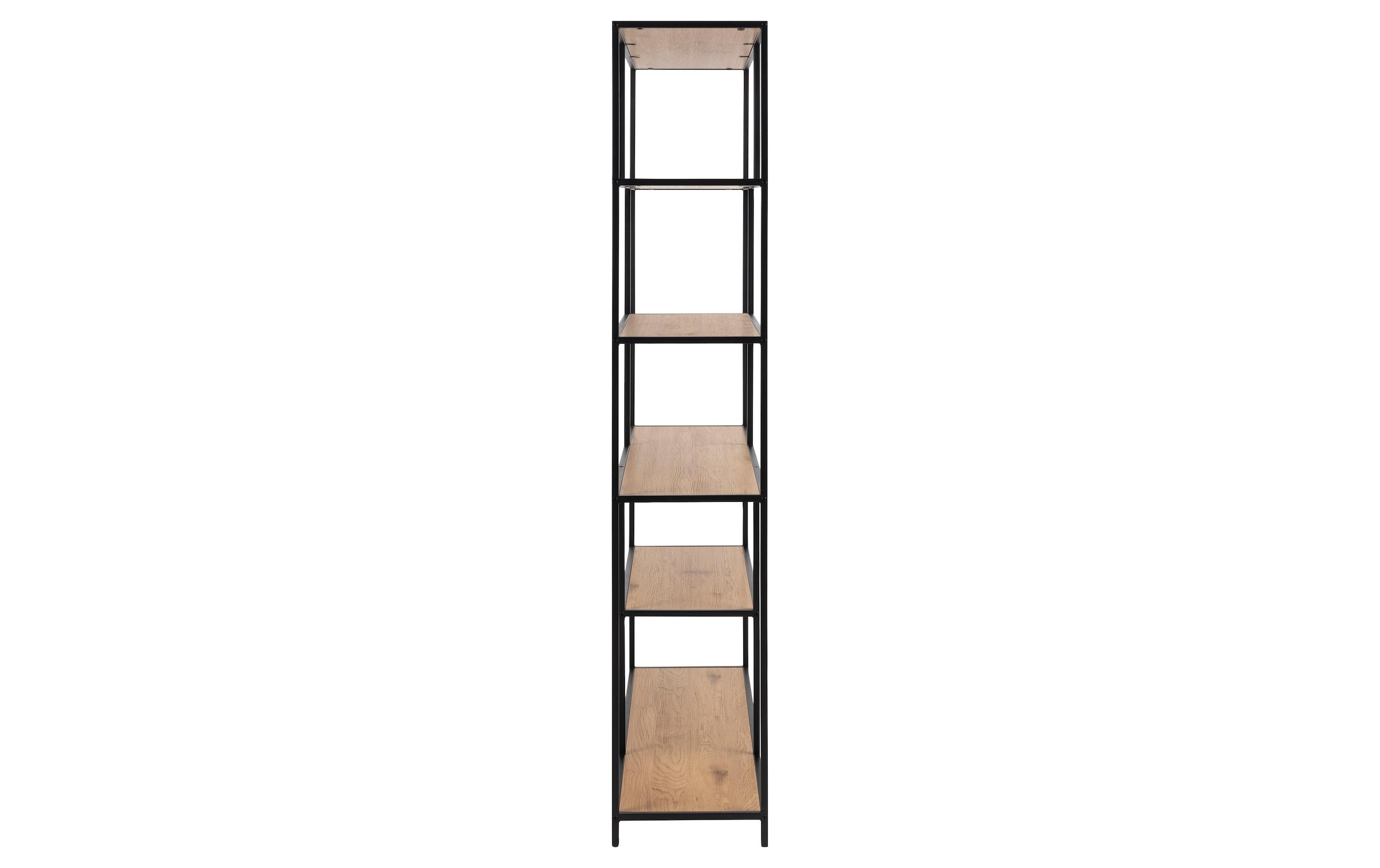AC Design Regal »Seaford 135 x 35 x 185 cm, Eiche/Schwarz«