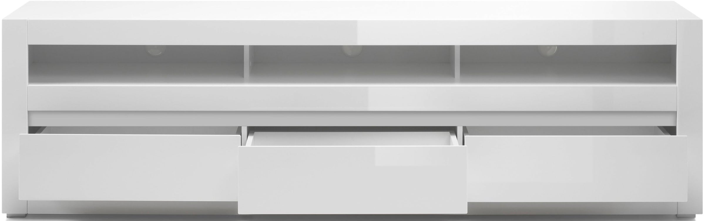 INOSIGN Lowboard »Carat«, Breite 217 cm, Zierleiste 1x betonfarben und 1x weiss