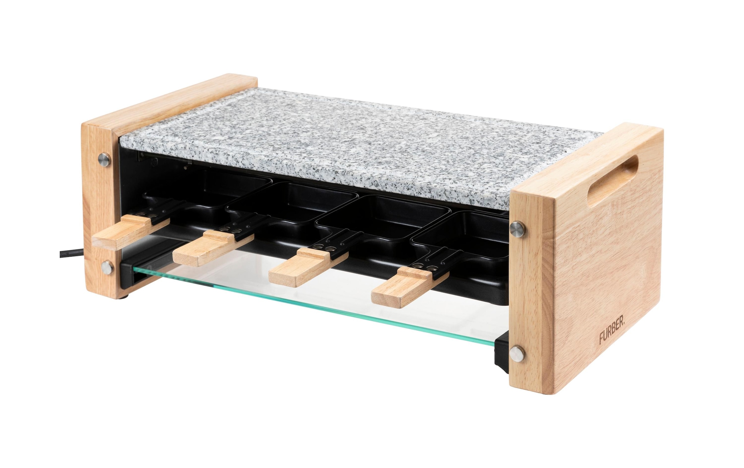 FURBER Raclette "Raclette-Grill 8P Holz/Stein" 1.200 W