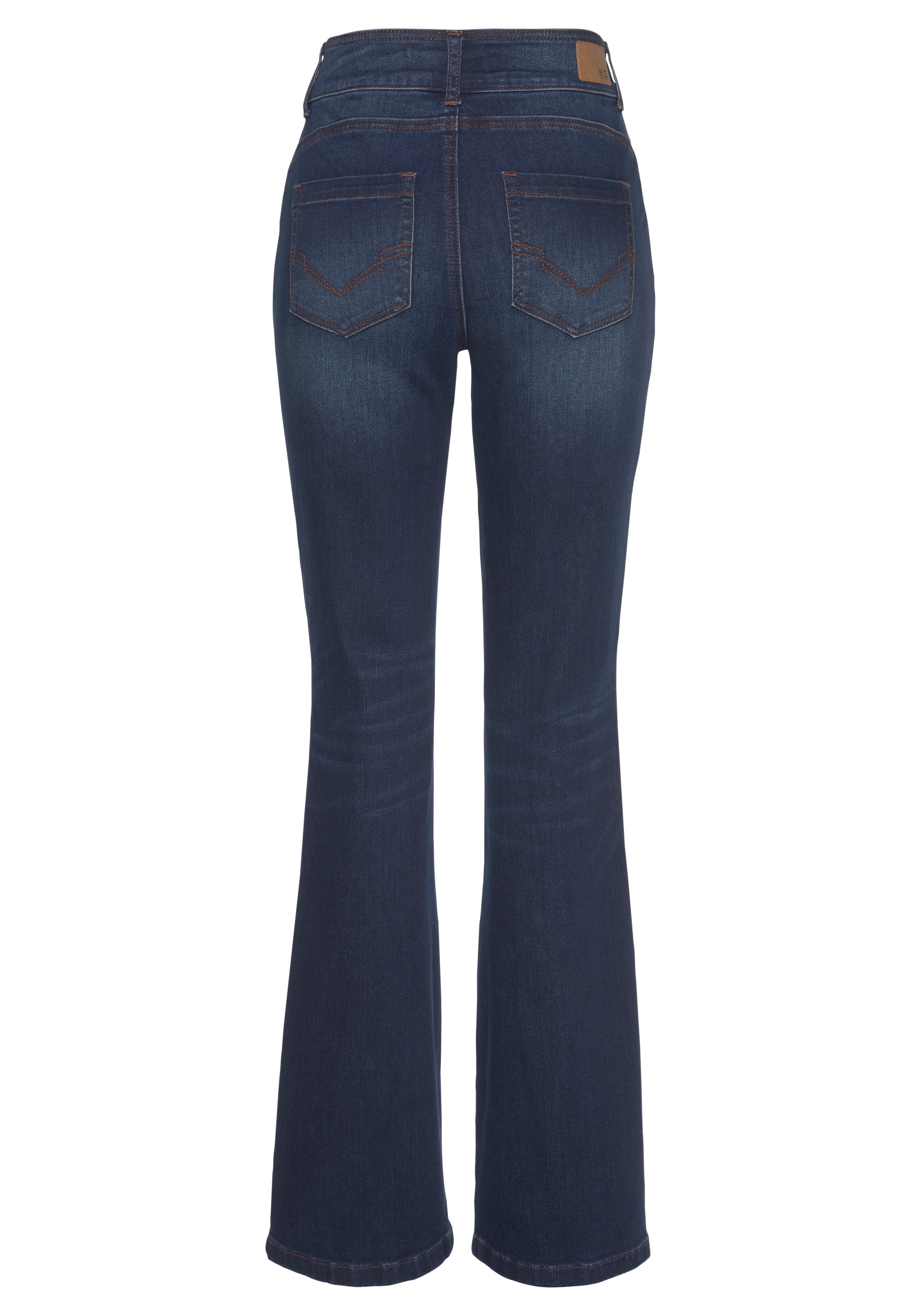 H.I.S Bootcut-Jeans »High-Waist«, hohe Taille, Bootcut, mit Used-Effekten, auch in Langgrössen